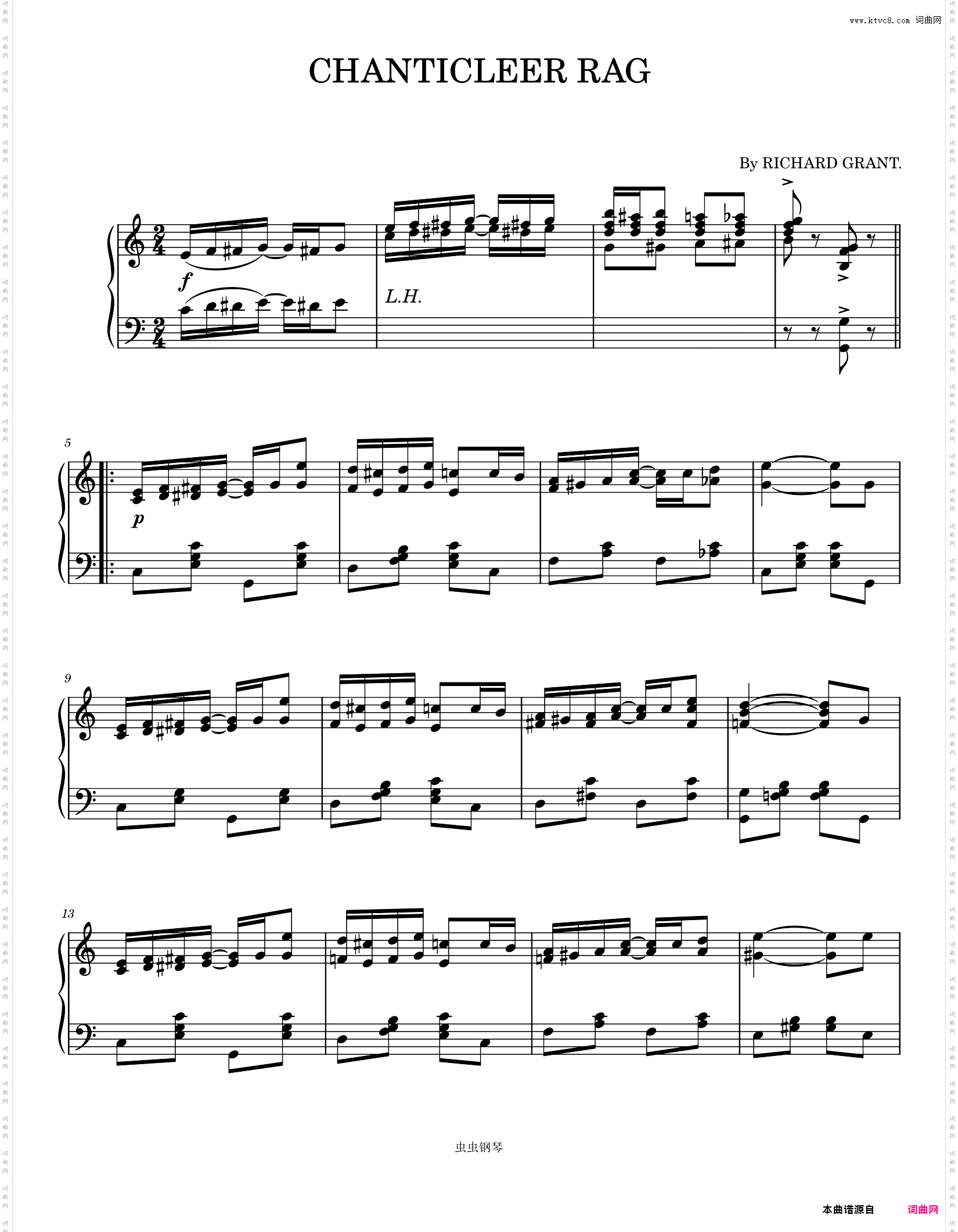 Chanticleer Rag 1910
