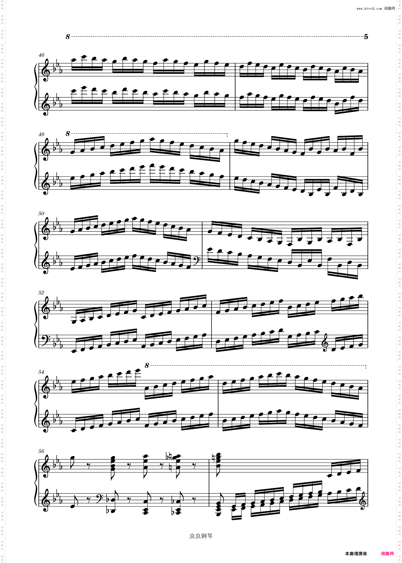 车尔尼740练习曲 第五首