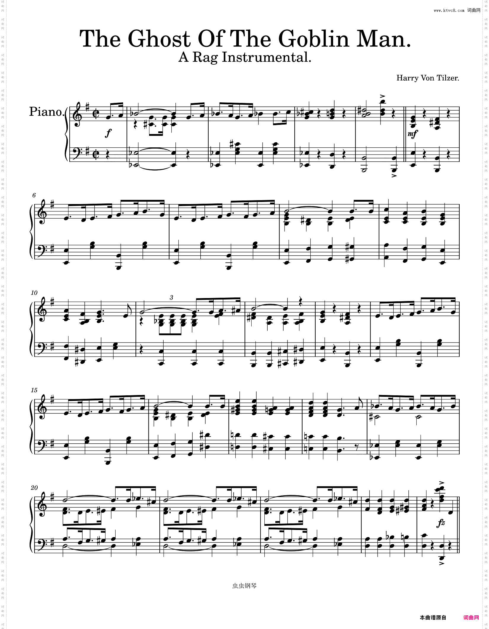 The Ghost Of The Goblin Man - Instrumental Vers 1912