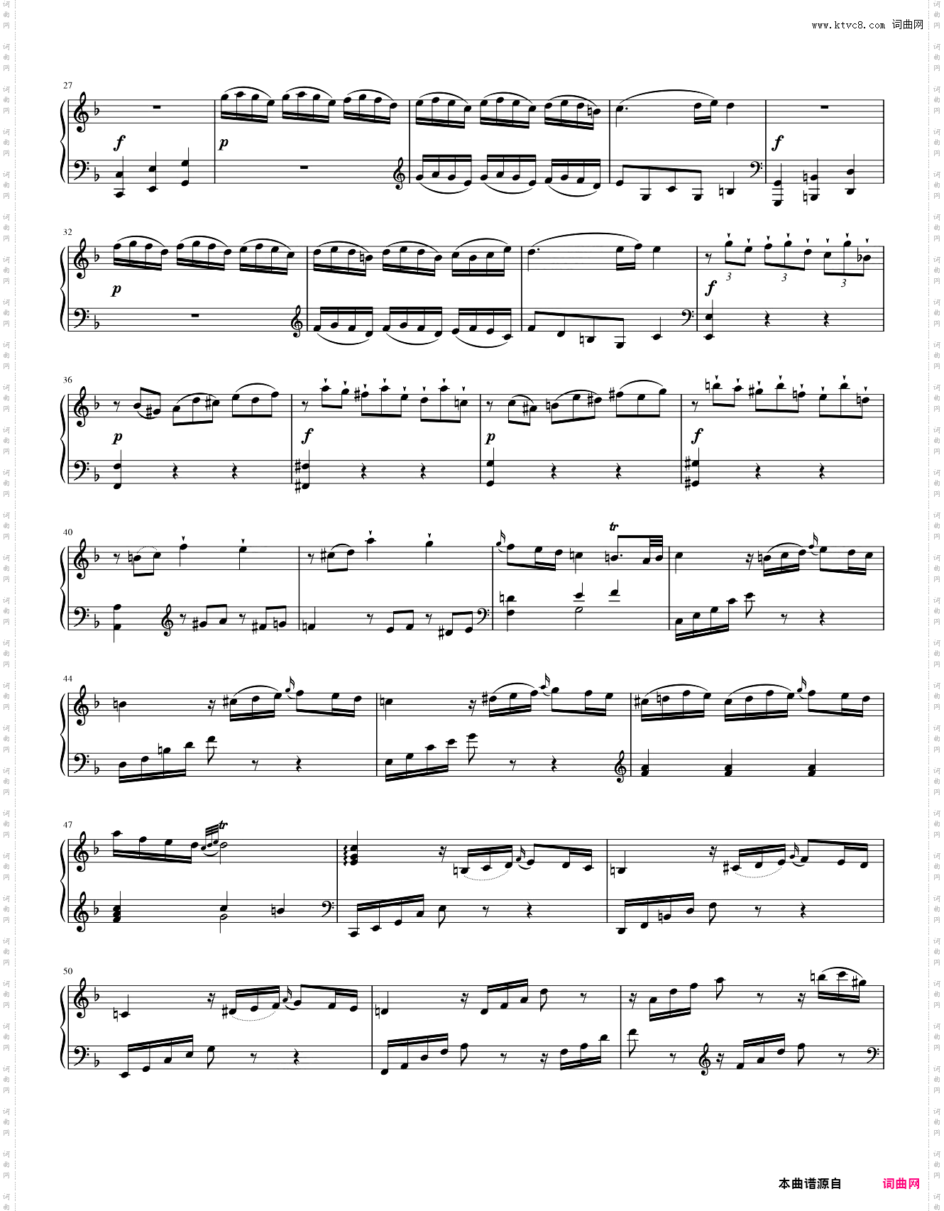 K·280 莫扎特第二奏鸣曲