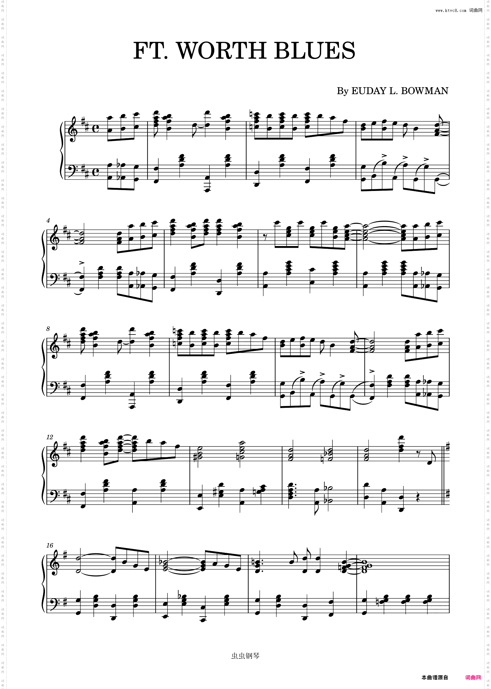 Ft· Worth Blues 1915