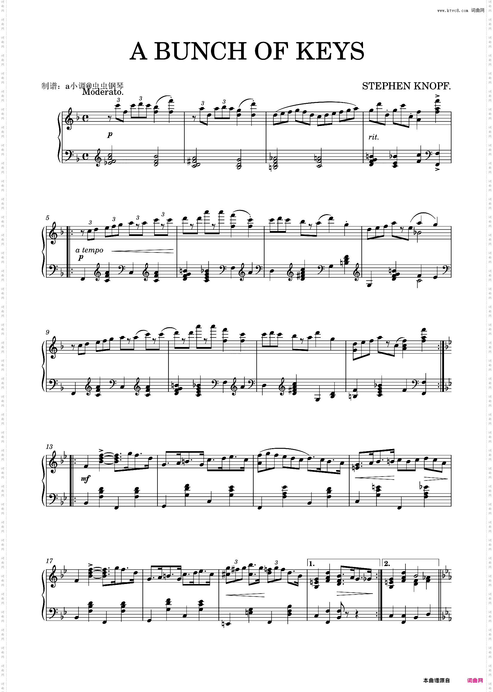 A BUNCH OF KEYS - STEPHEN KNOPF·