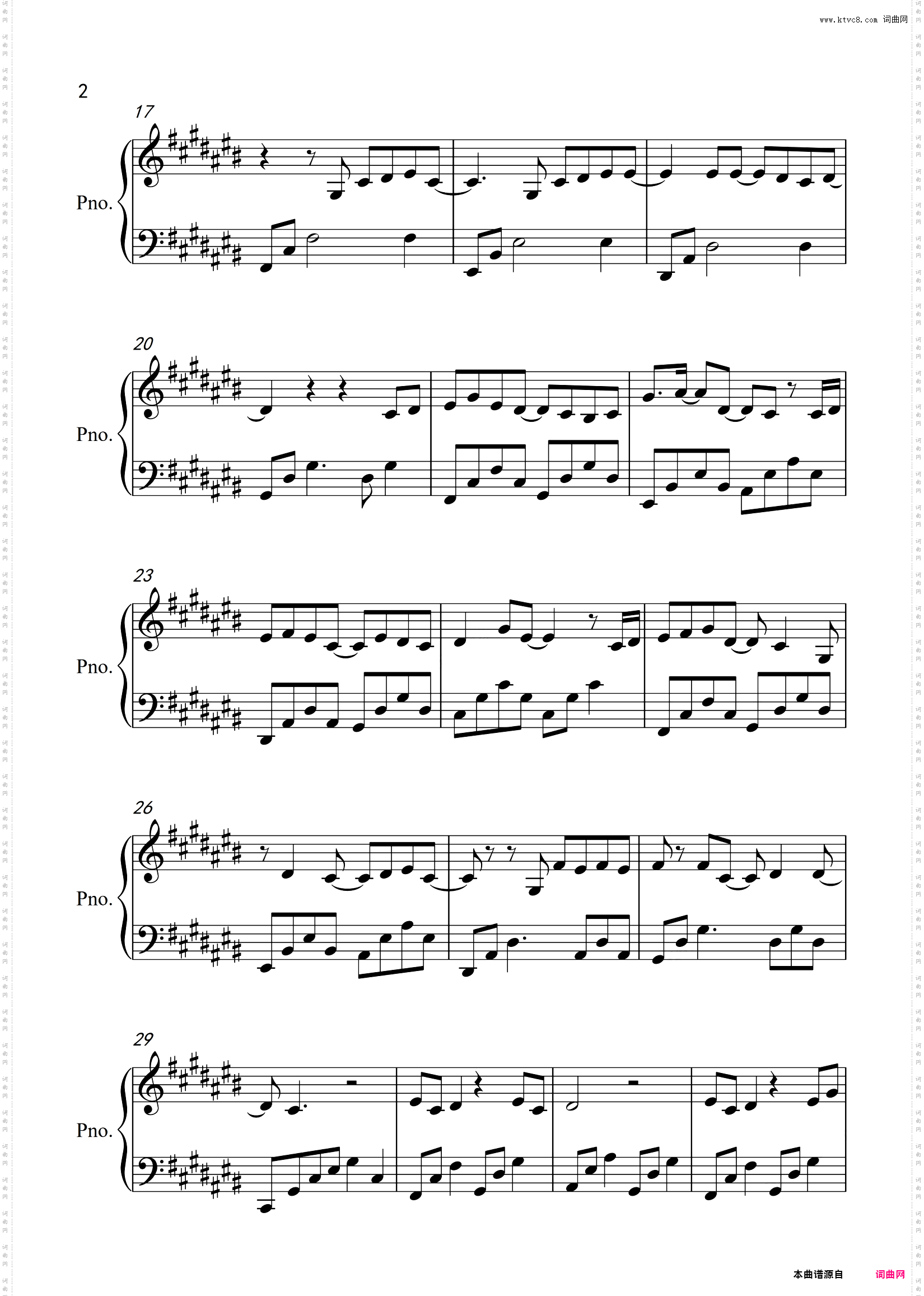 Melt 桌边_泰语歌曲原调简单版