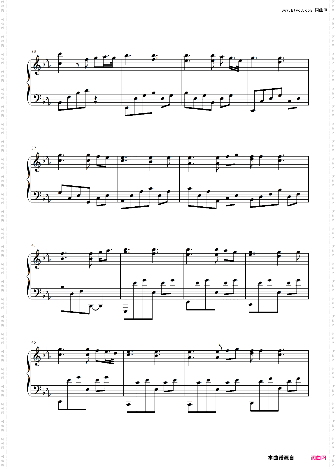 暮光之城插曲 Flightless Bird, American Mouth 原调 简易演奏版