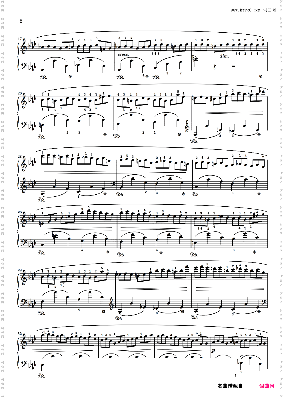 肖邦f小调练习曲陀螺Op·25,No·2