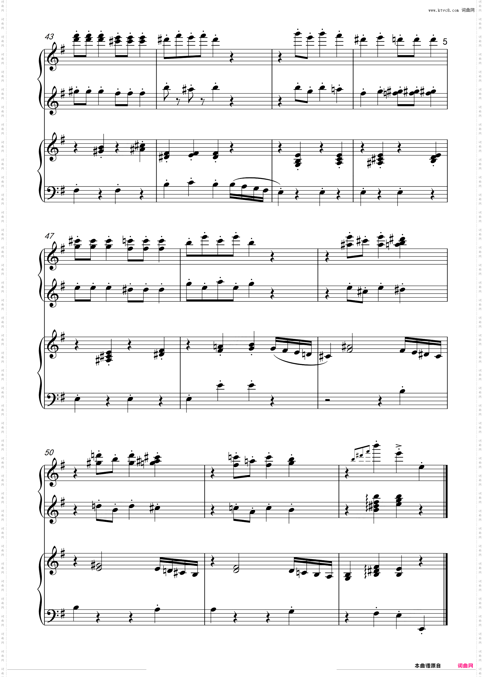 糖果仙子舞曲Dance of Suger Plum Fairy四手联弹