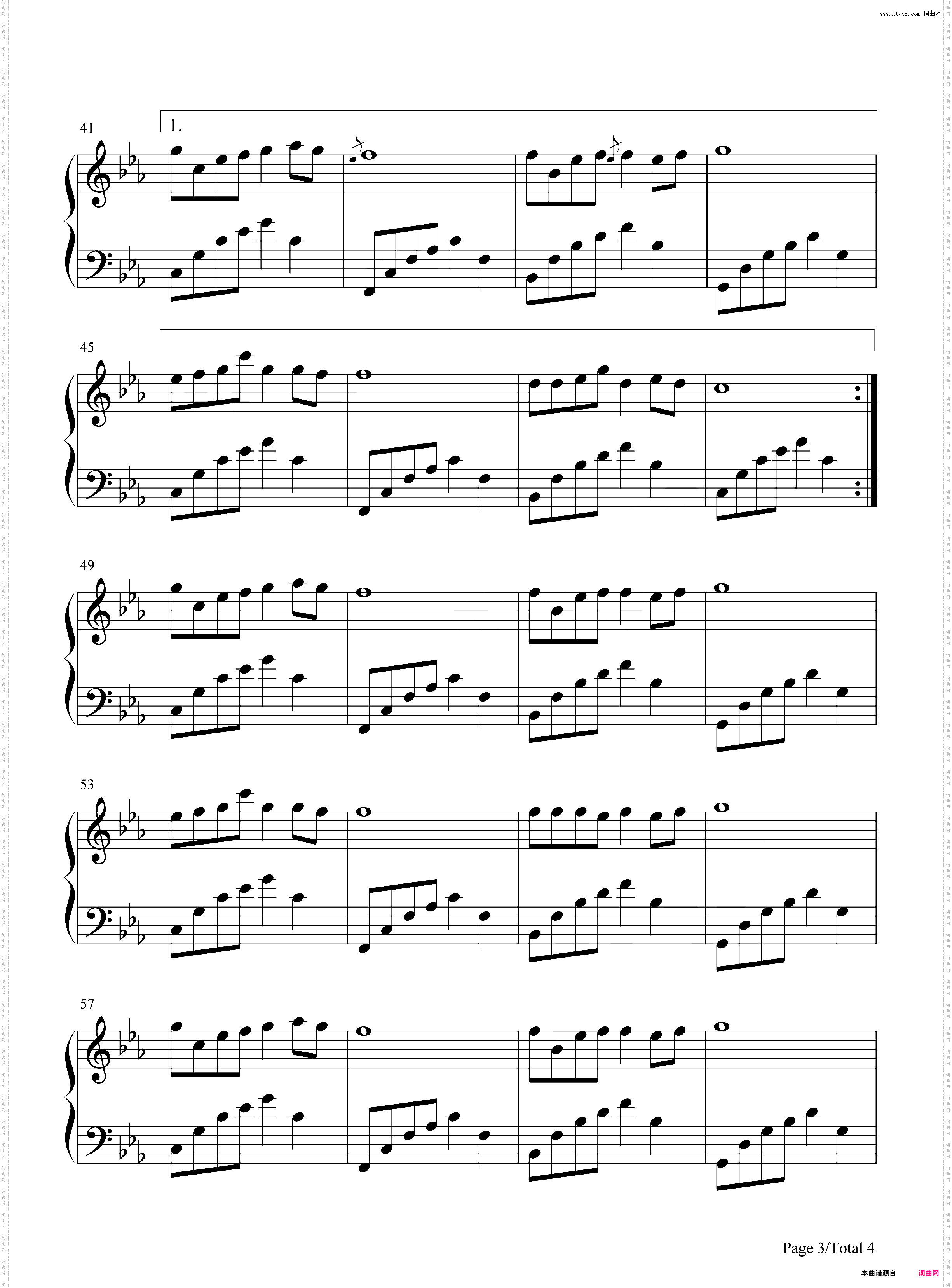 片片相思赋予谁-简单完整版-我在江南君在北 一片痴情空与对