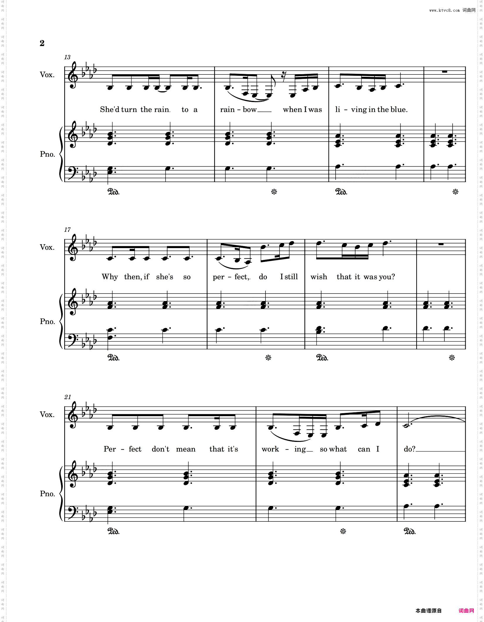 Glimpse of Us 伴奏弹唱版钢琴谱 Joji 带歌词踏板