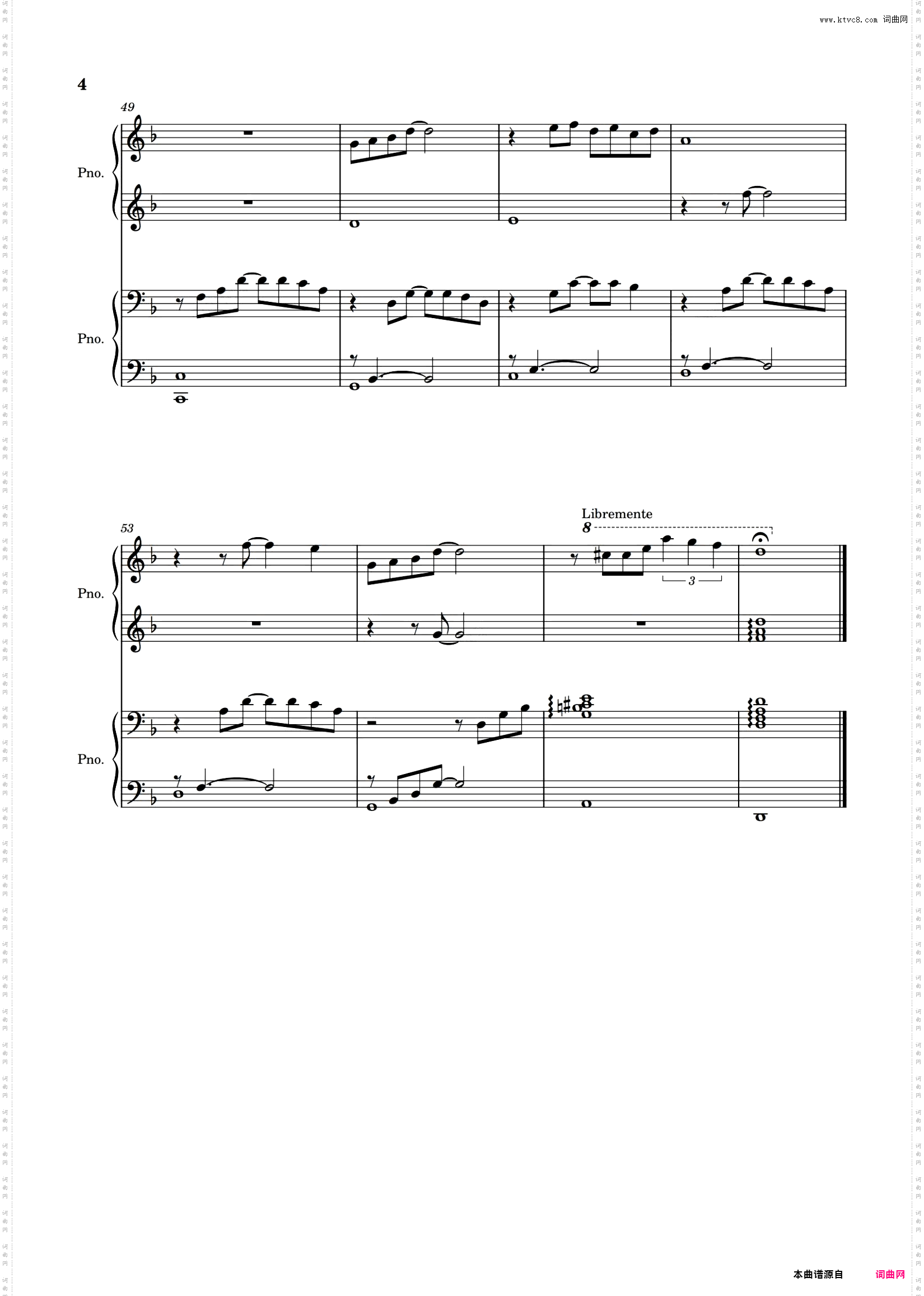 City of stars 四手联弹