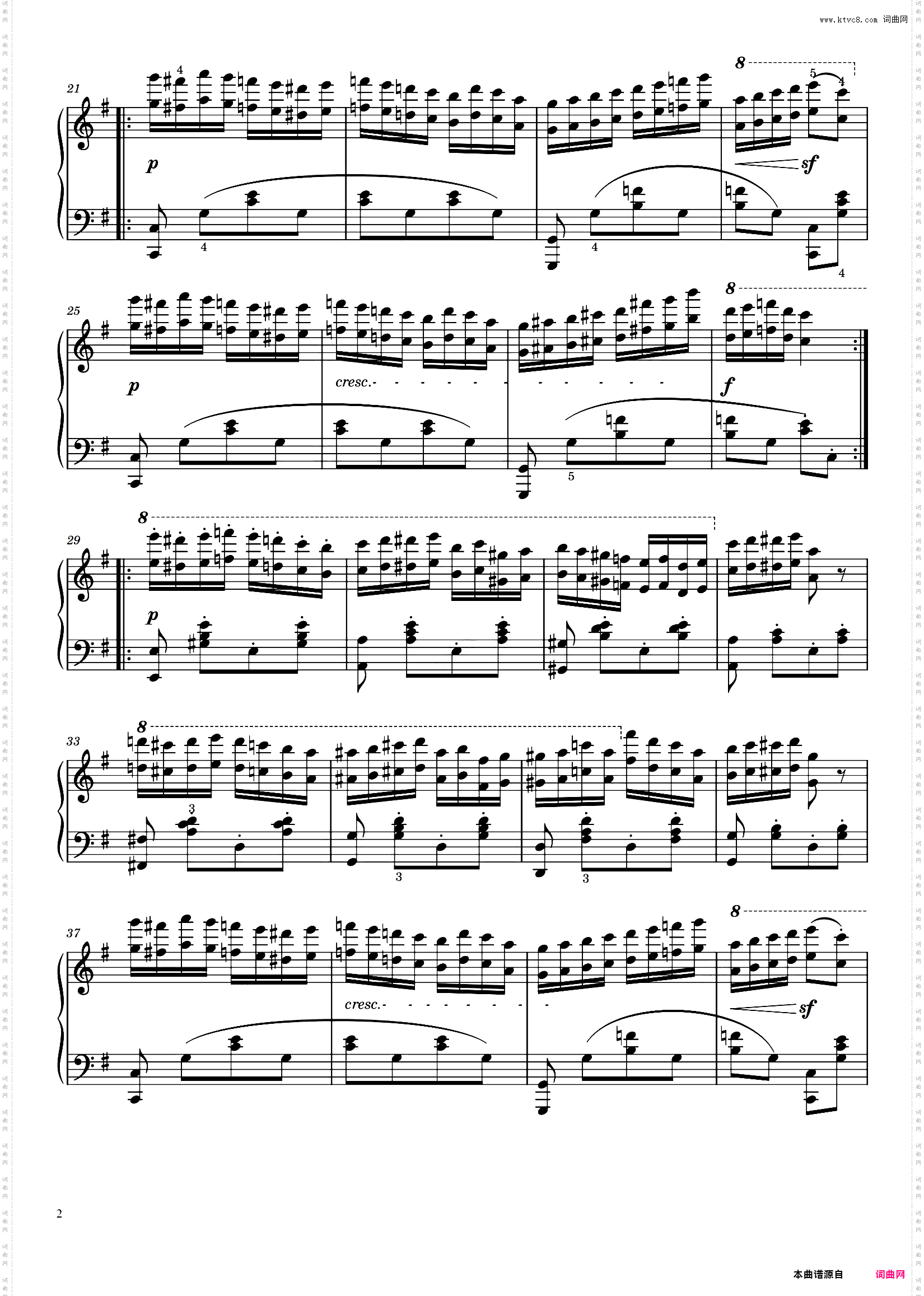 车尔尼740第49条 带指法教材版八度练习曲