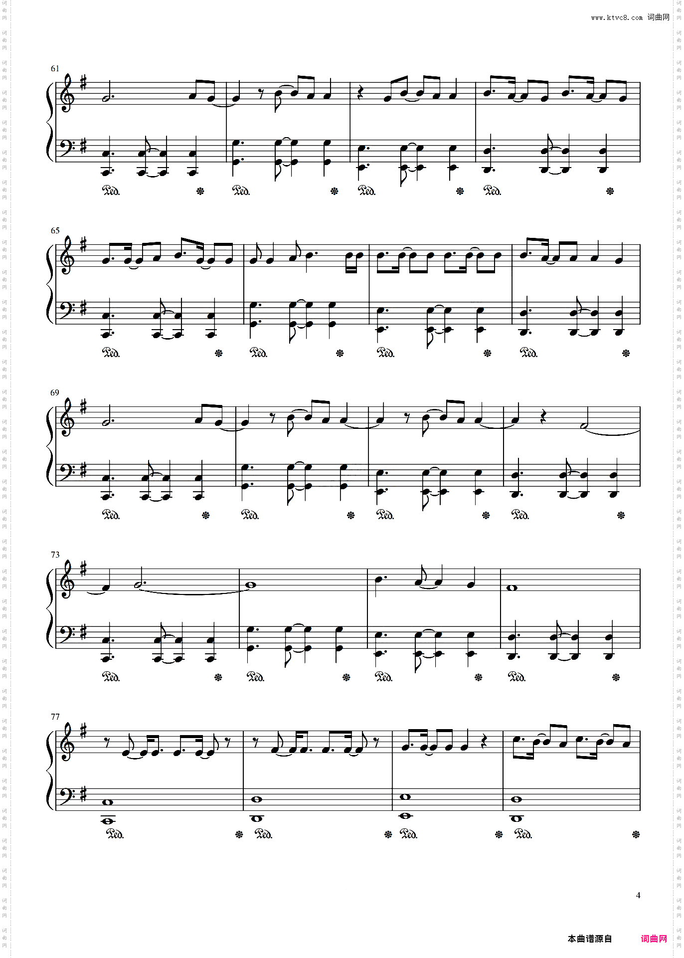 Love Wins 独奏版 钢琴谱 原调 Carrie Underwood 凯莉·安德伍德