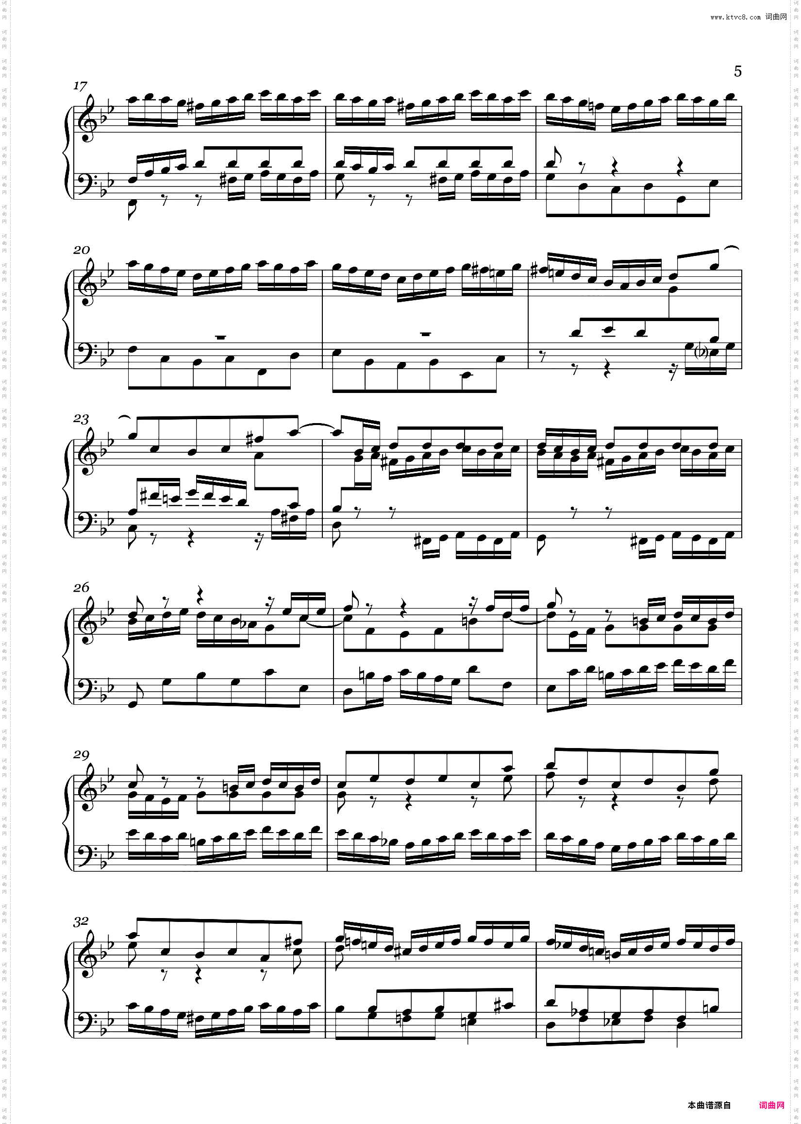 【巴赫平均律】第一册第二十一首降B大调BWV866