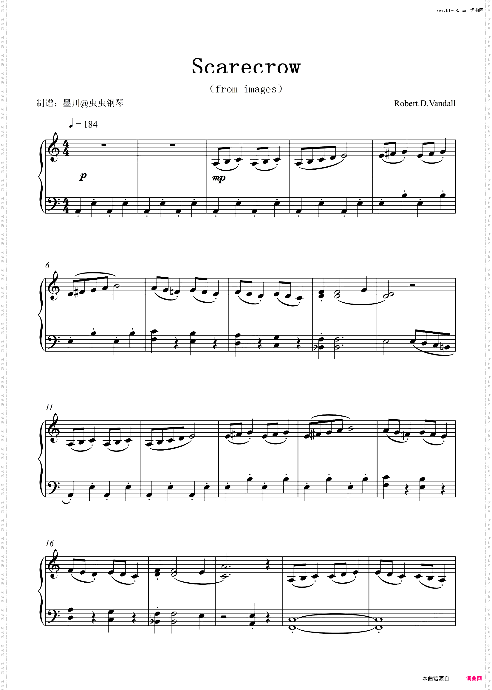 初级钢琴曲 Scarecrow Dance