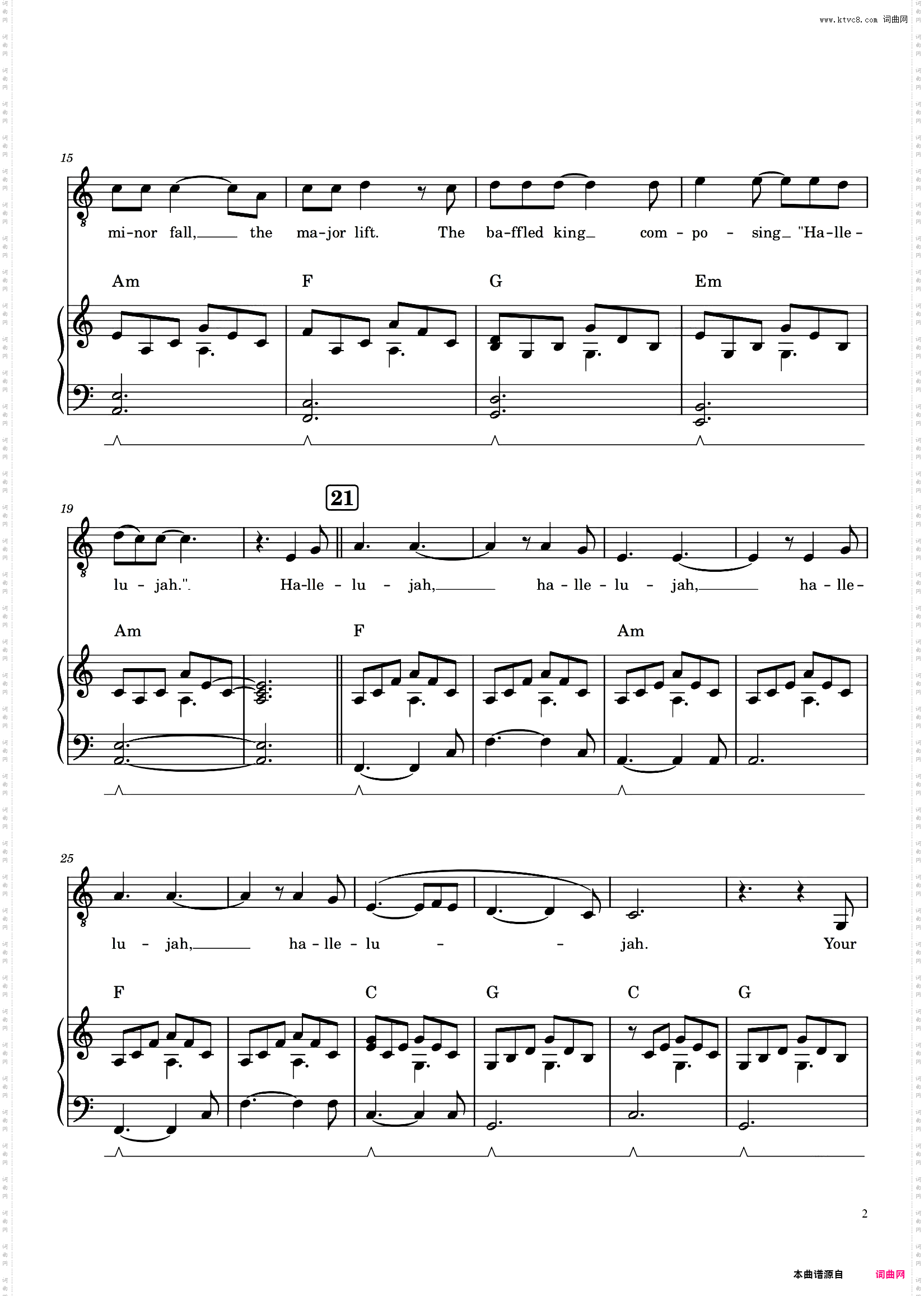 Hallelujah - Leonard Cohen 莱昂纳德·科恩