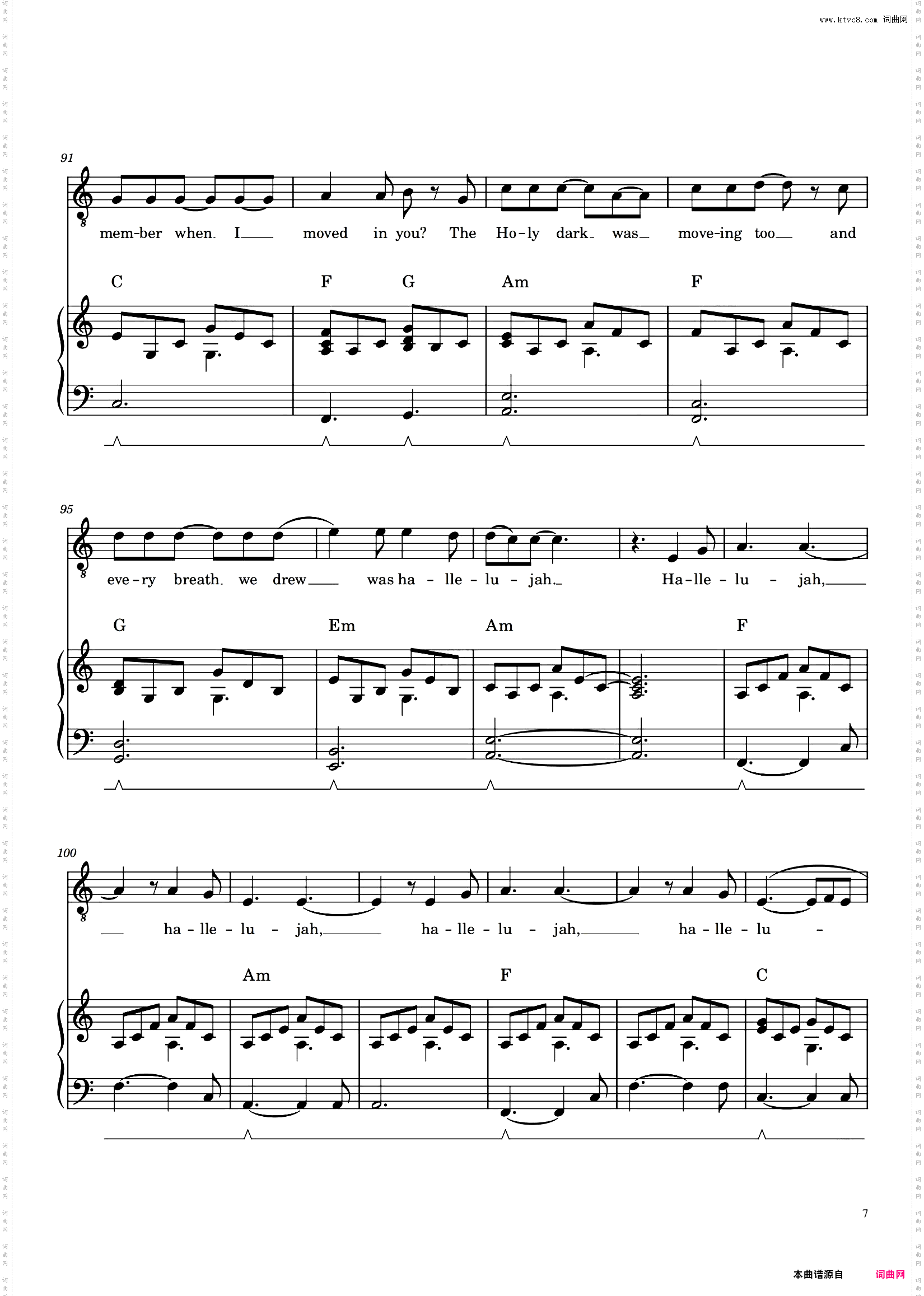 Hallelujah - Leonard Cohen 莱昂纳德·科恩