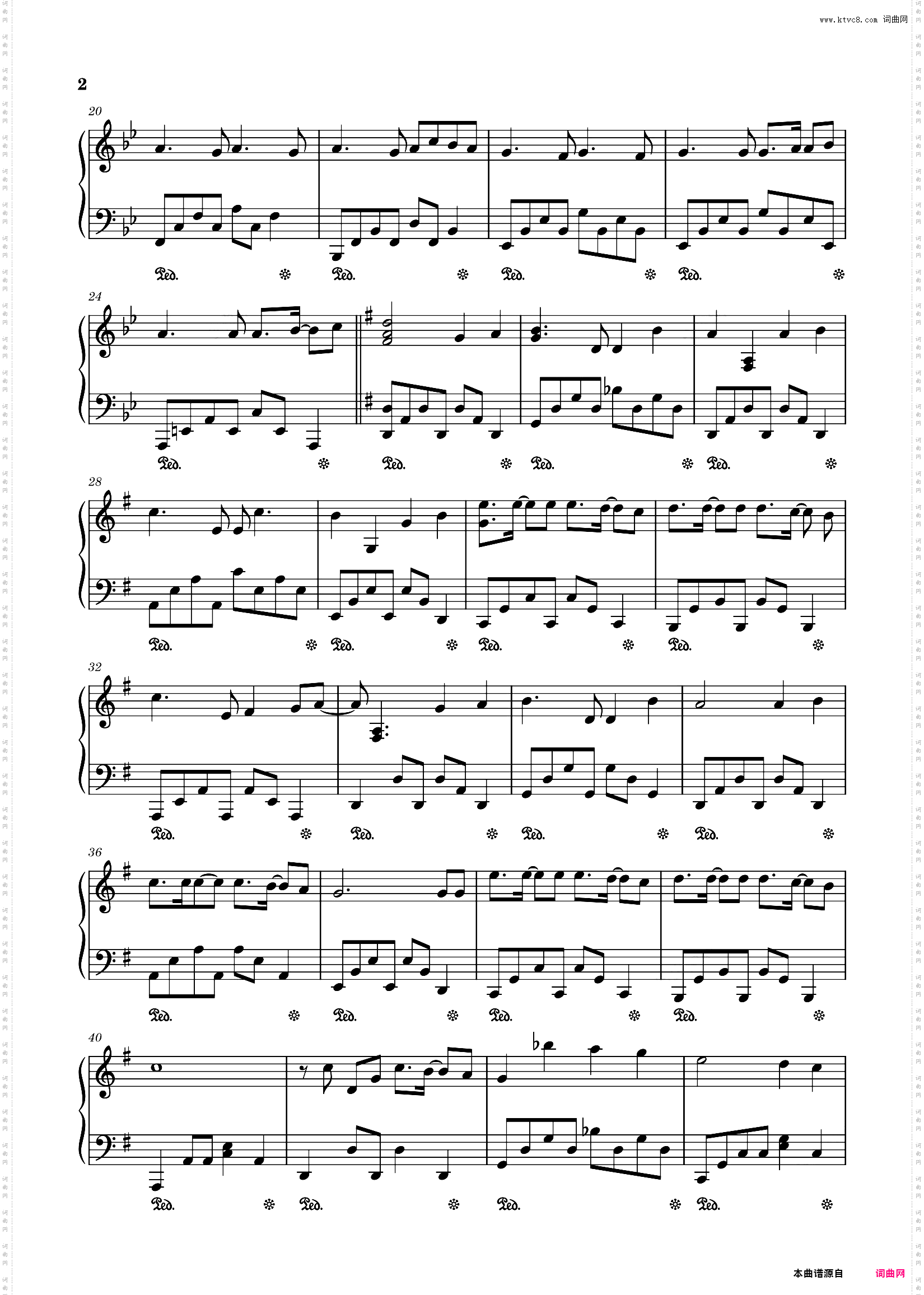 发现_原调降B调独奏谱，粤语歌曲