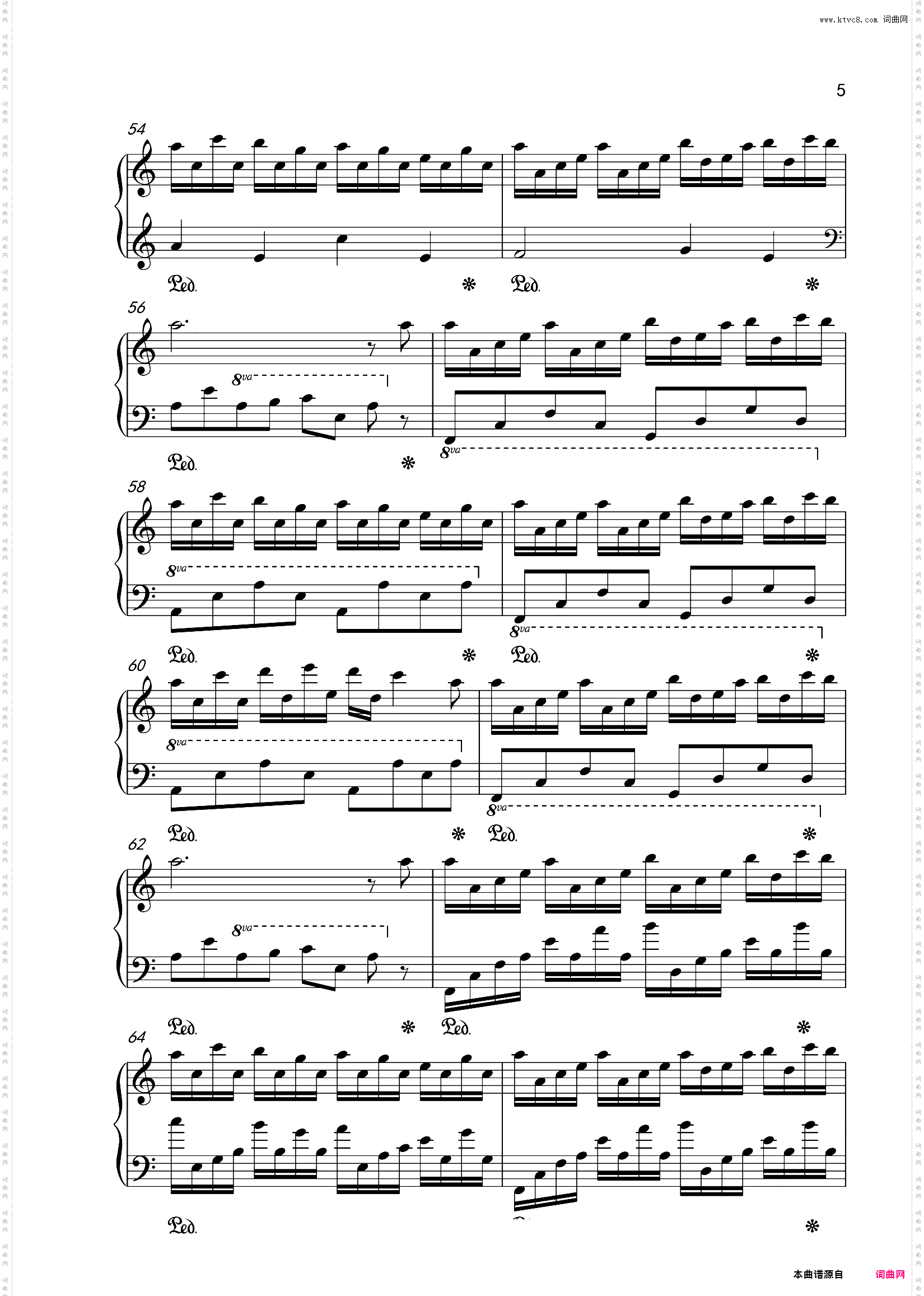 花之舞flower dance_C调指法