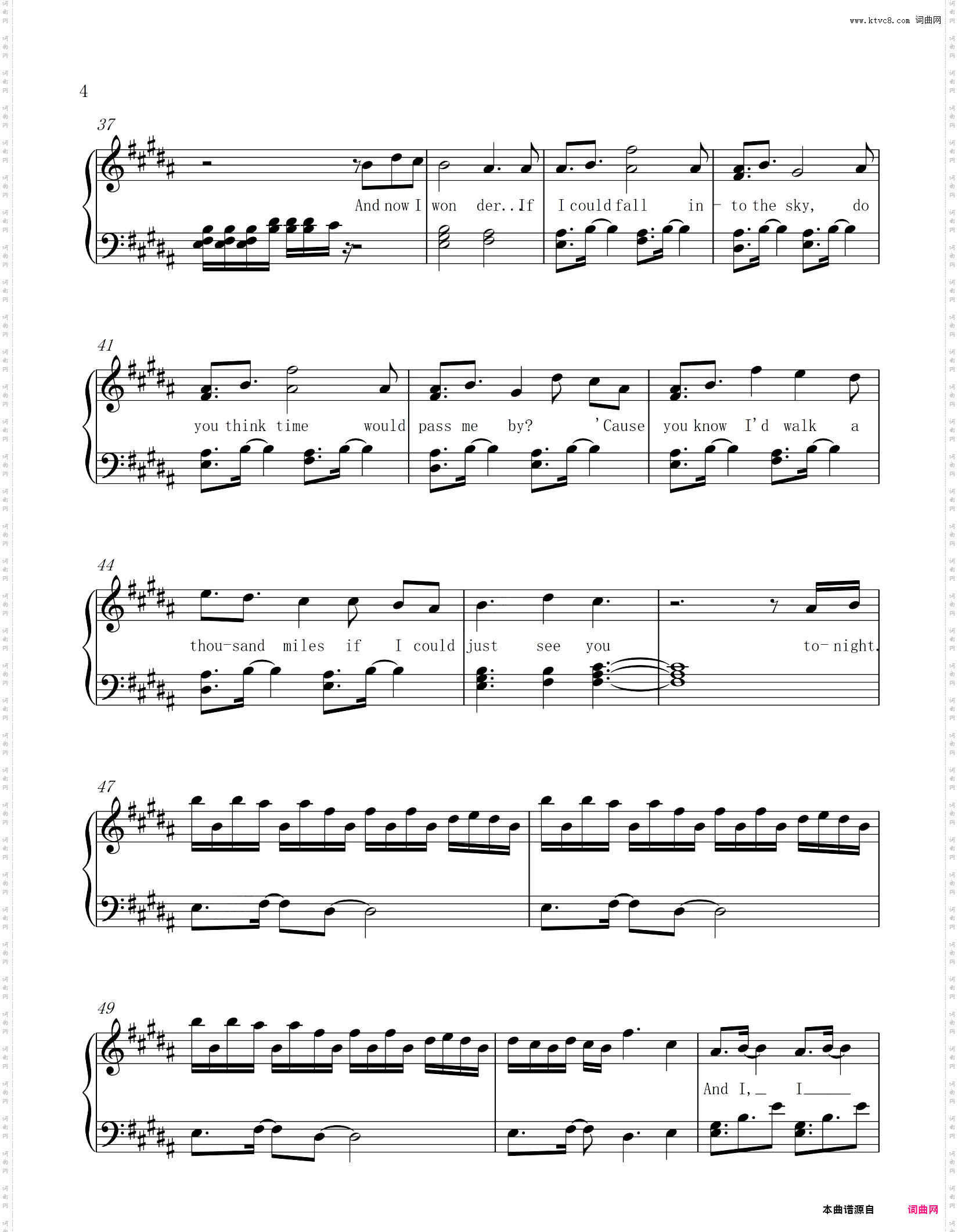 曾火爆全网的《A Thousand Miles》【原调附歌词】
