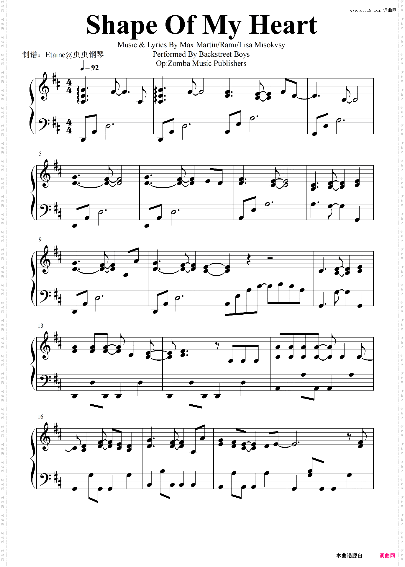 Shape Of My Heart_Backstreet Boys
