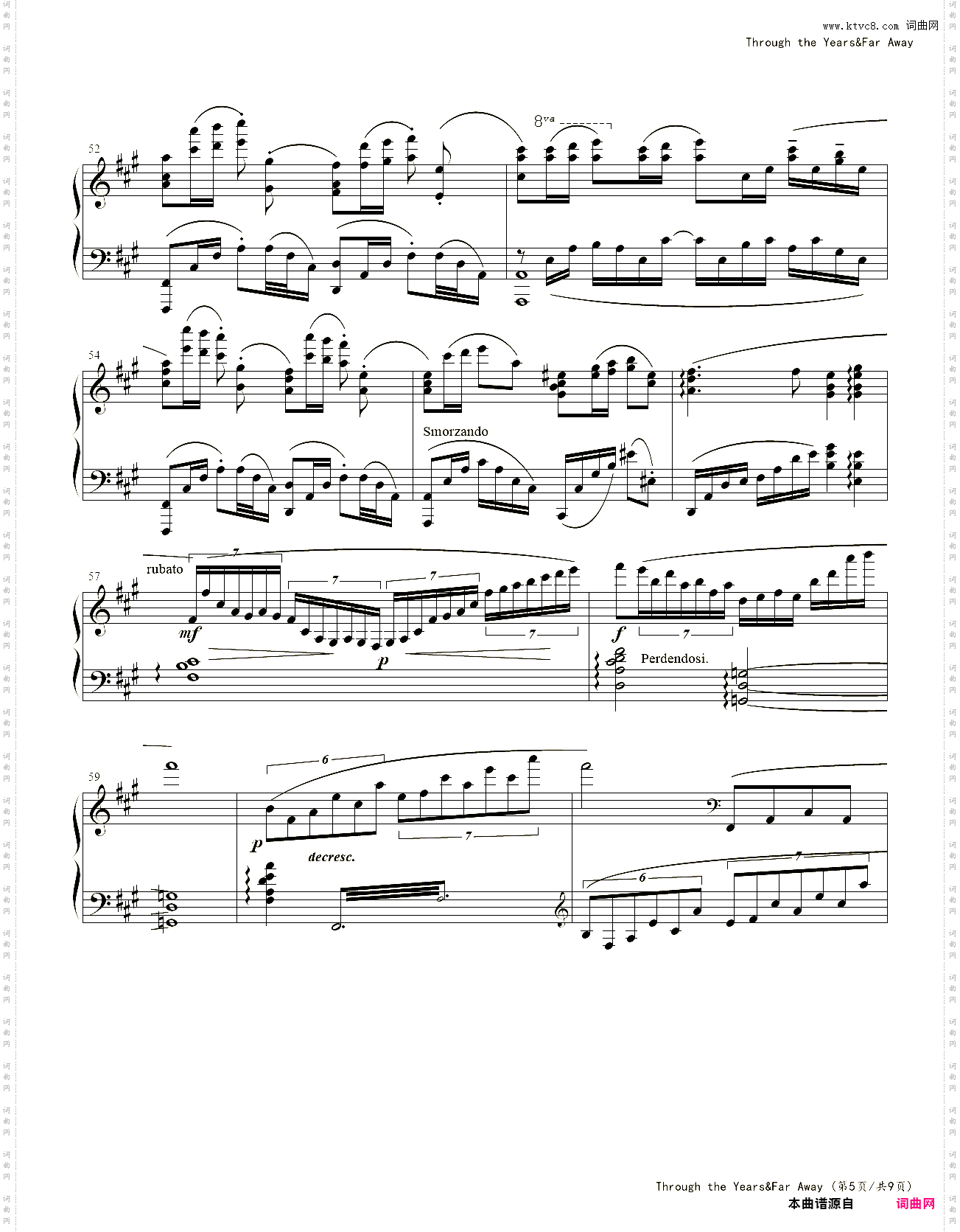 TROUGH THE YEARS AND FAR AWAY