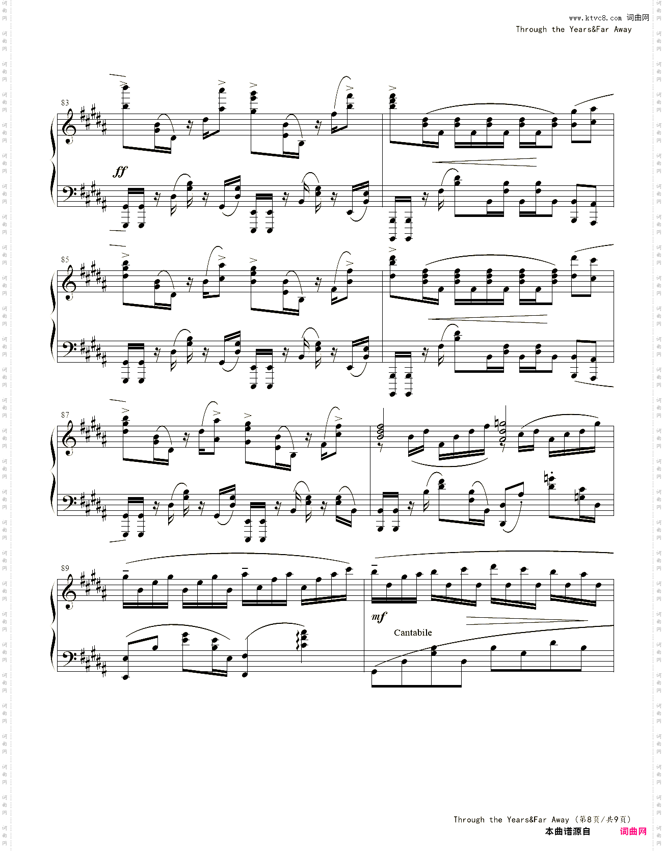 TROUGH THE YEARS AND FAR AWAY