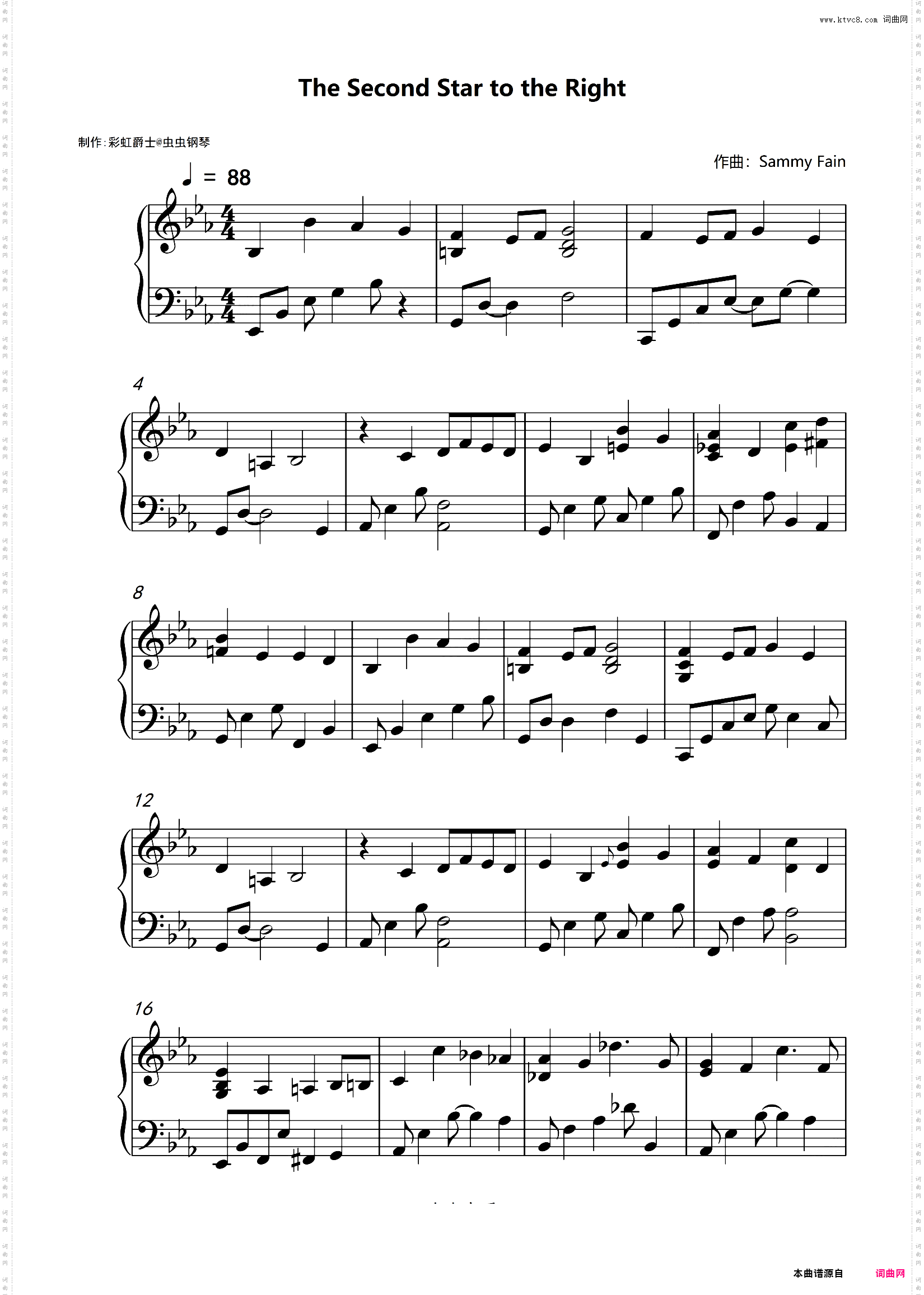 The Second Star to the Right-小飞侠主题曲-Disney迪士尼伴你入睡