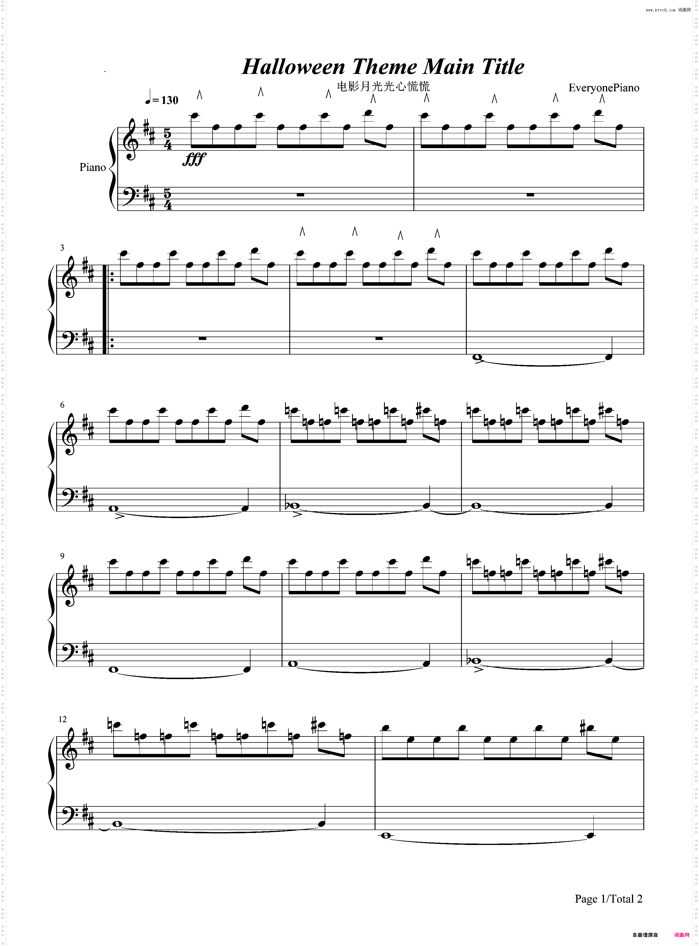 Halloween Theme Main Title_月光光心慌慌音乐原声