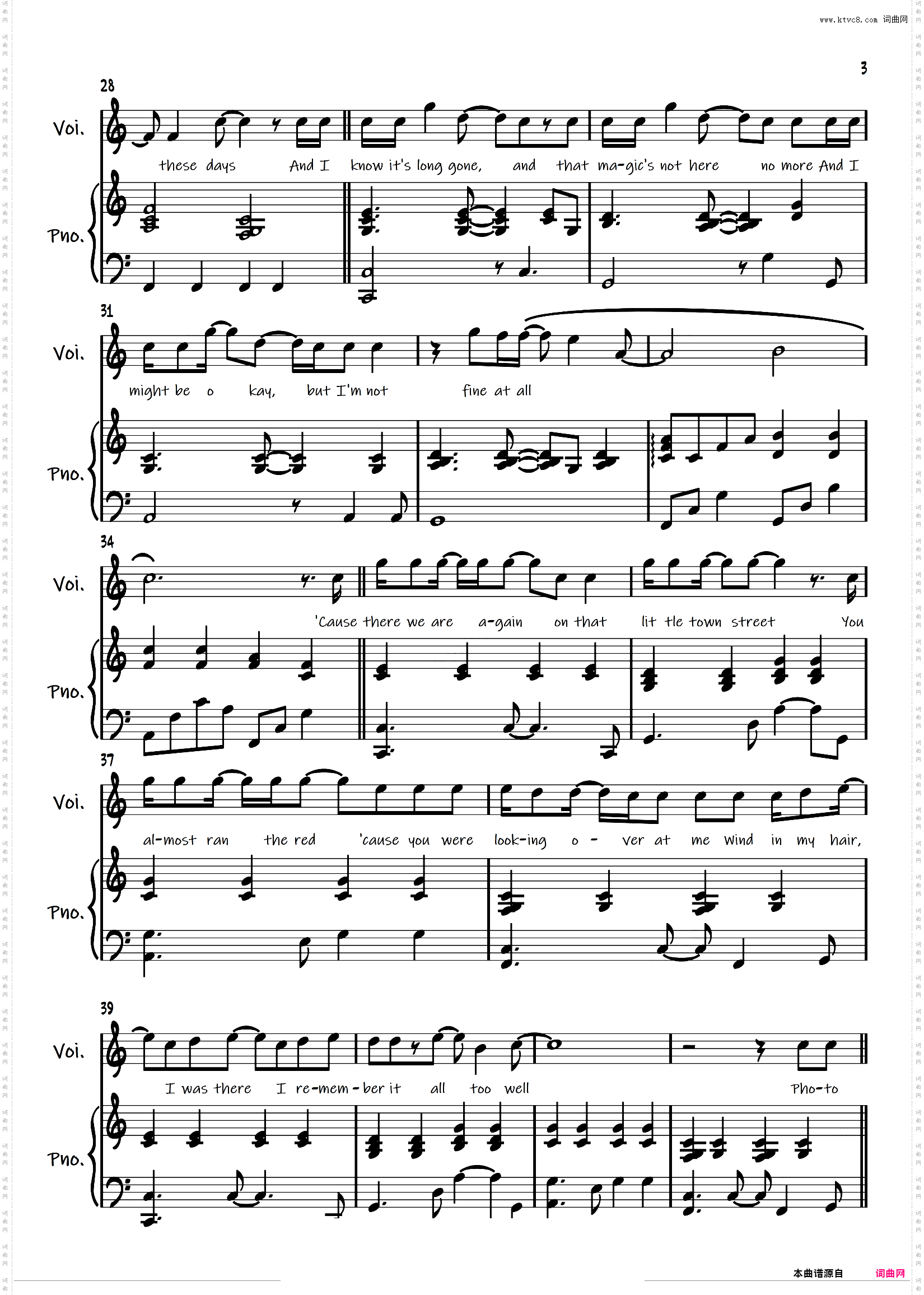 弹唱谱附歌词《All Too Well 10 Min》Taylor Swift「一撇撇耶」