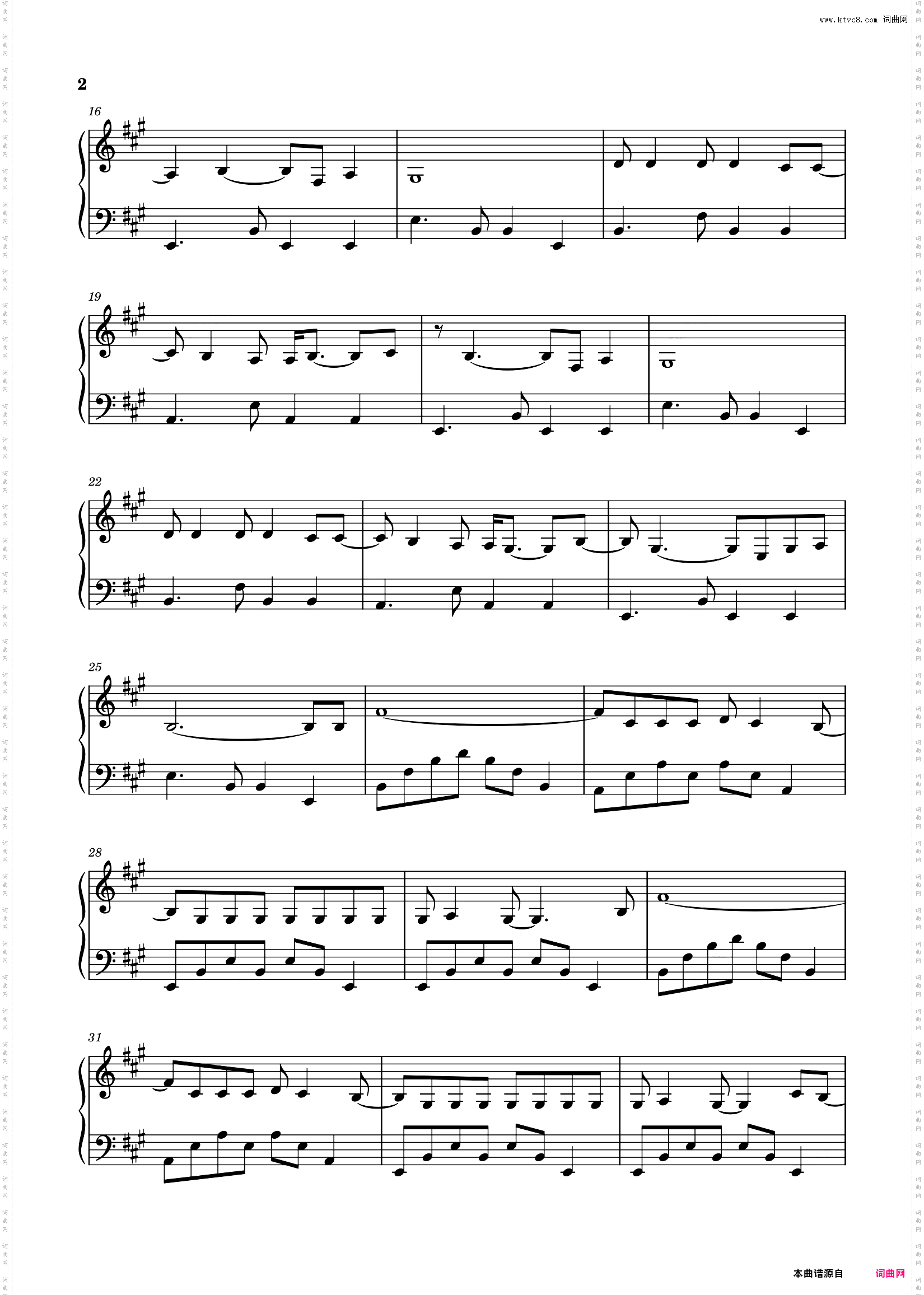 Wicked Game-原调独奏谱-Chris Isaak