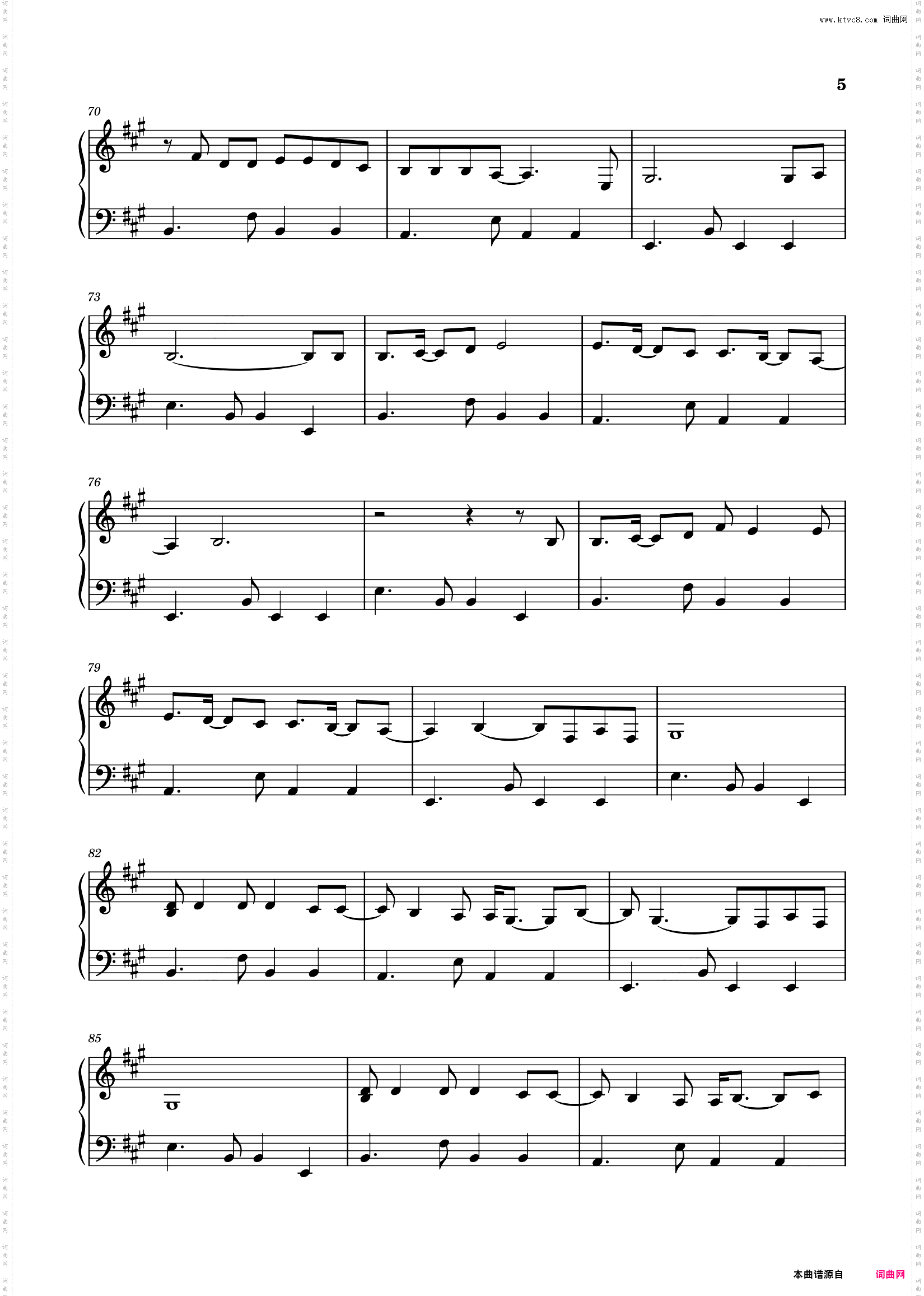 Wicked Game-原调独奏谱-Chris Isaak