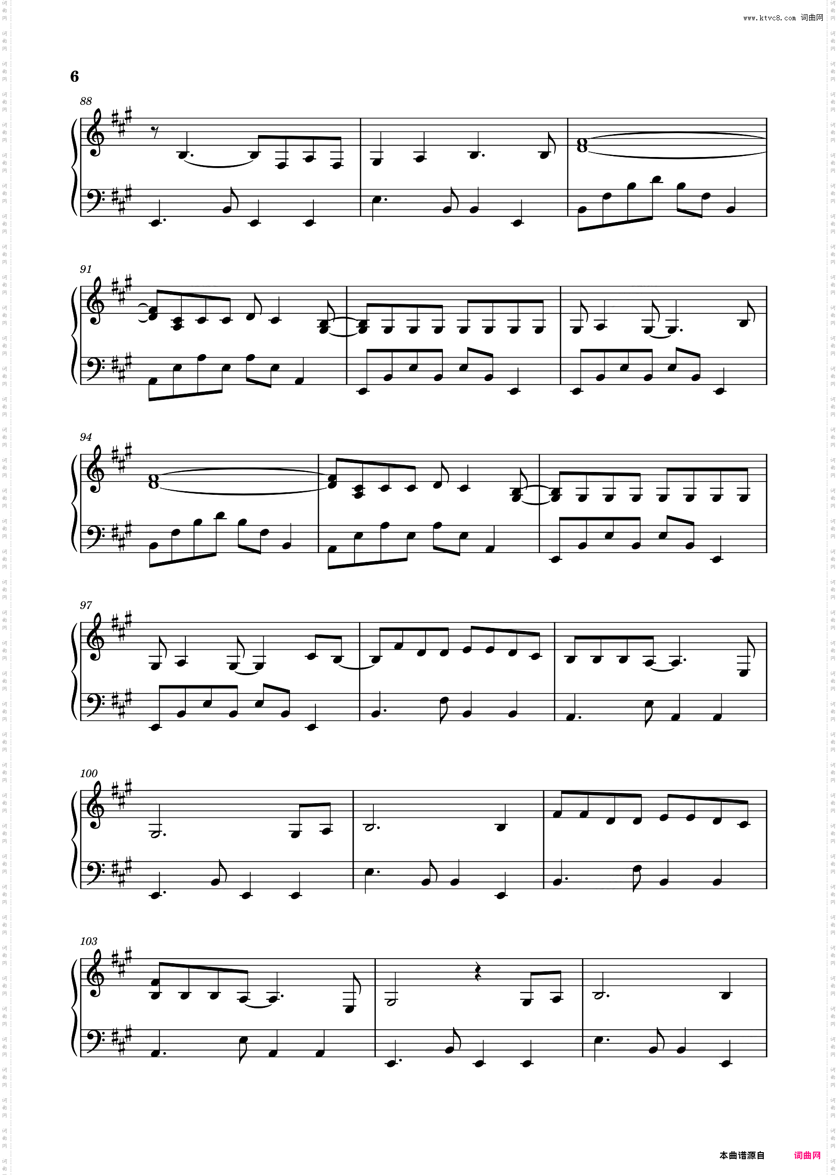 Wicked Game-原调独奏谱-Chris Isaak