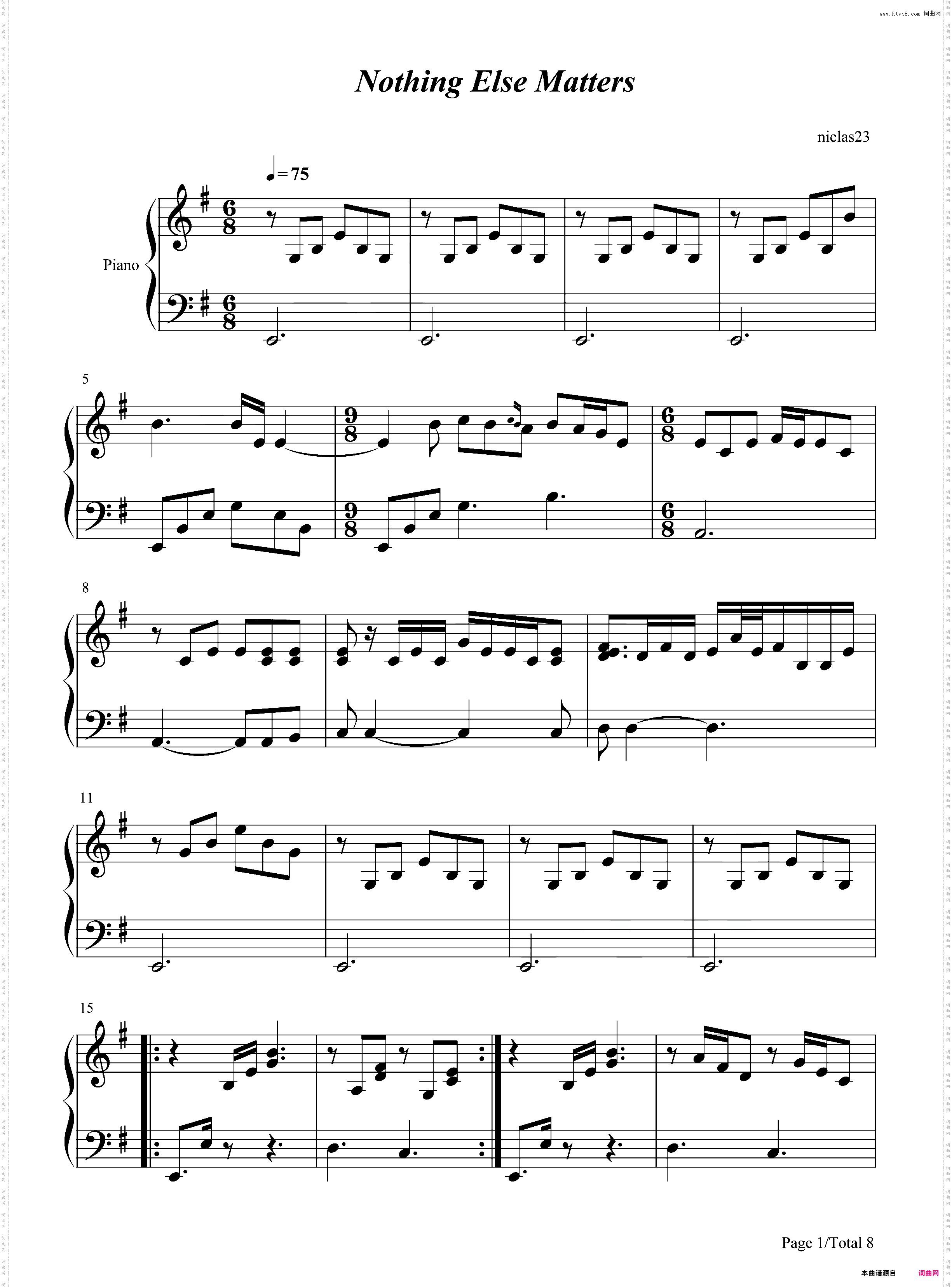 Nothing Else Matters-完整版