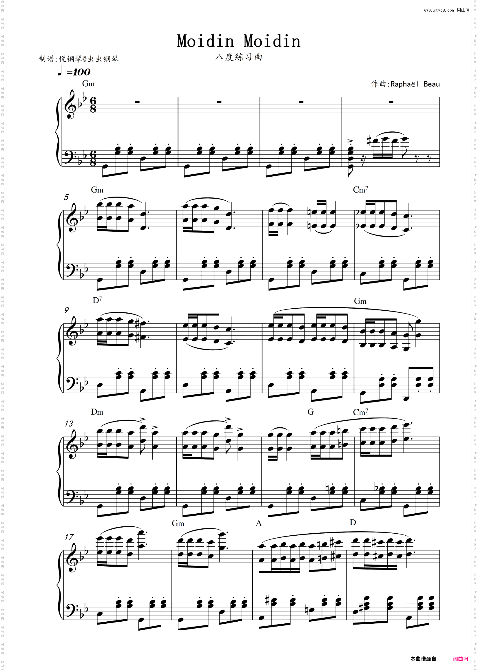 Mo?din Mo?din八度练习曲 《尽情游戏》插曲