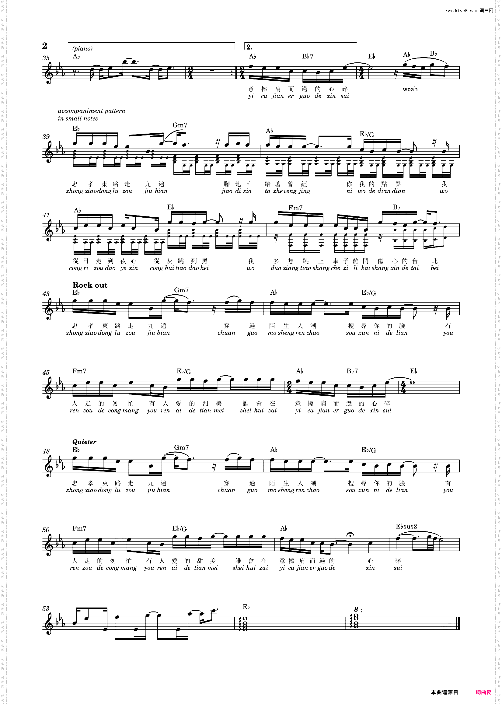 动力火车-Eb调 《忠孝东路走九遍》【带歌词】