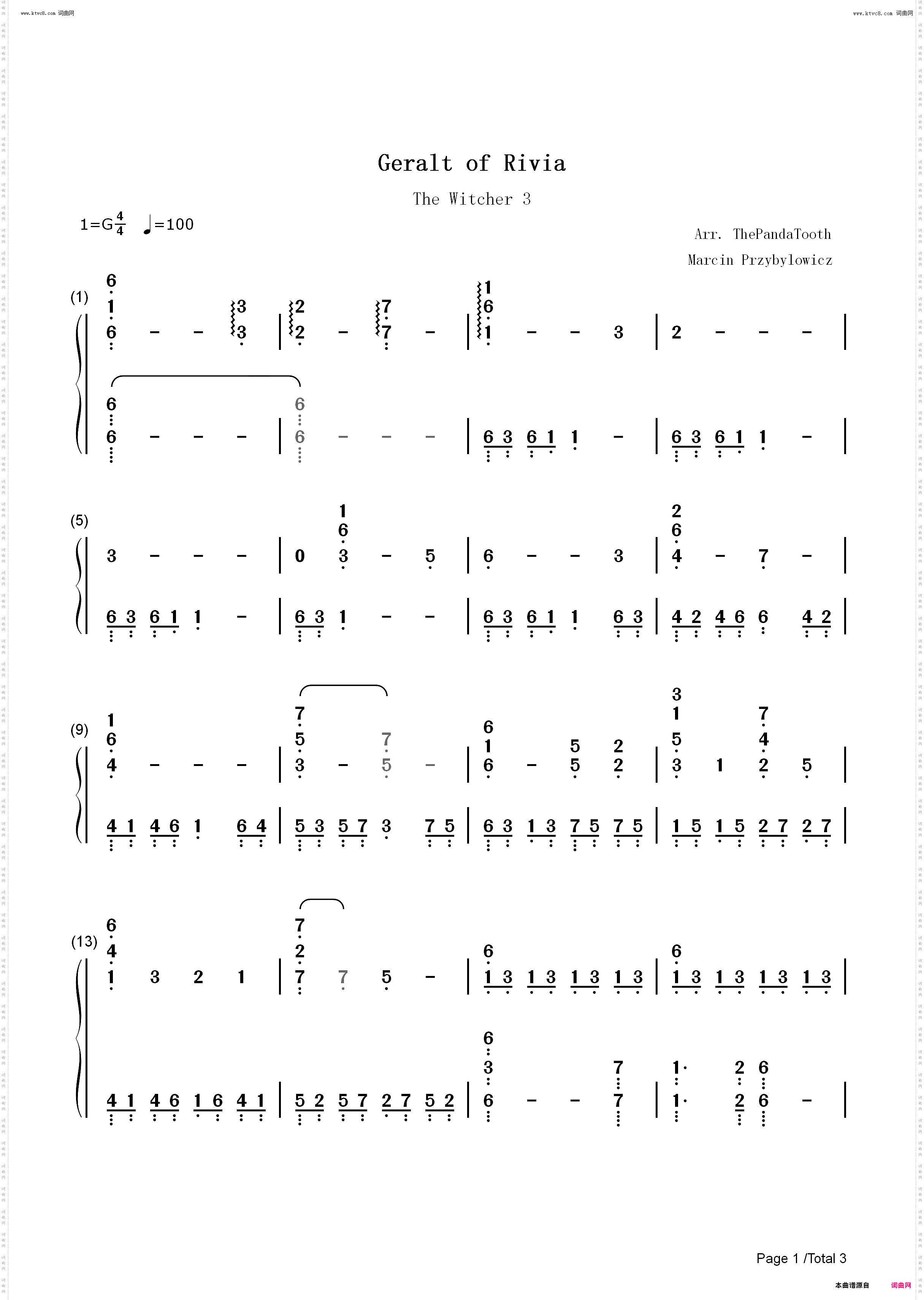 Geralt of Rivia-巫师3 狂猎