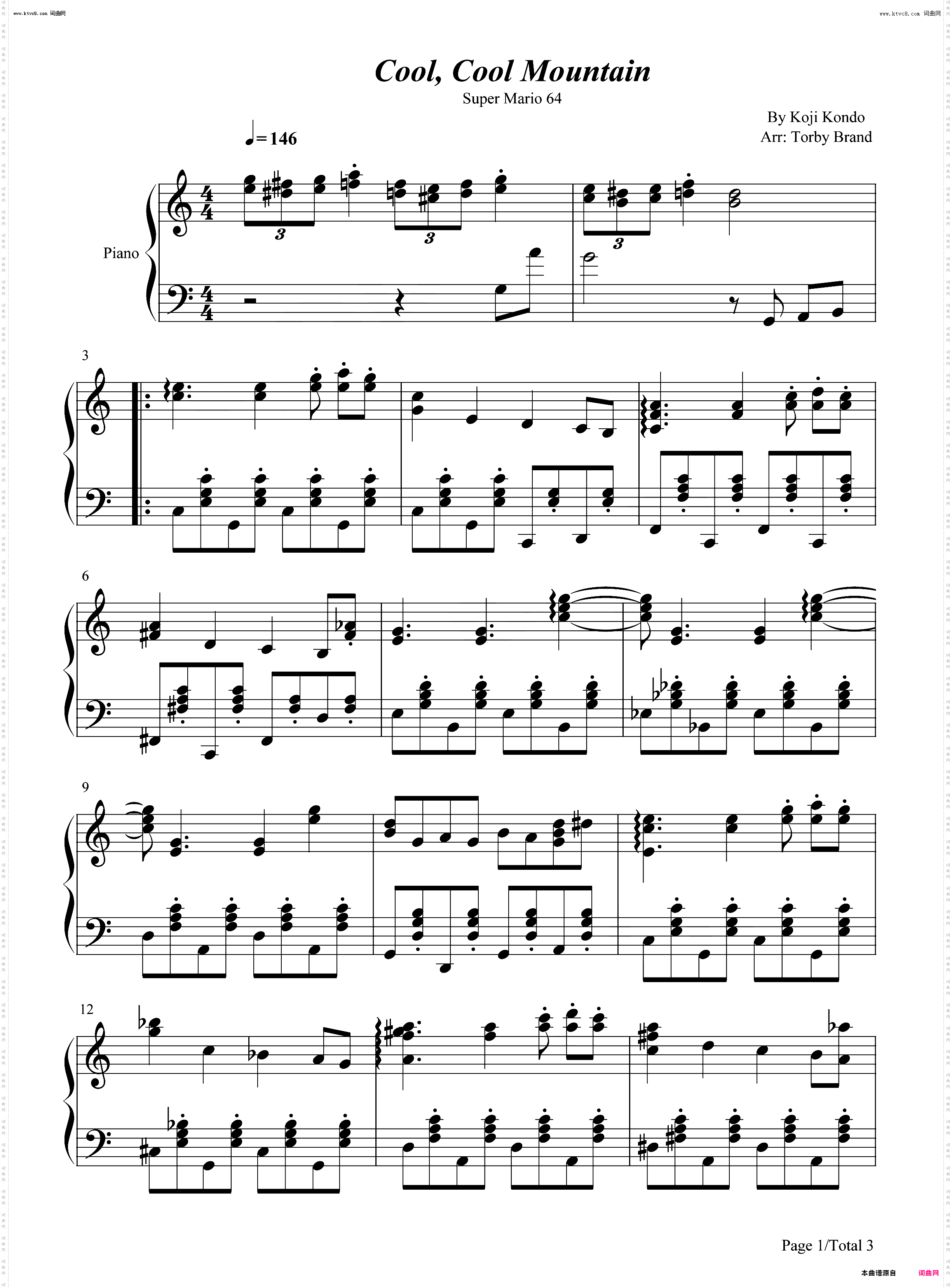 Cool Cool Mountain_超级马力欧64背景音乐
