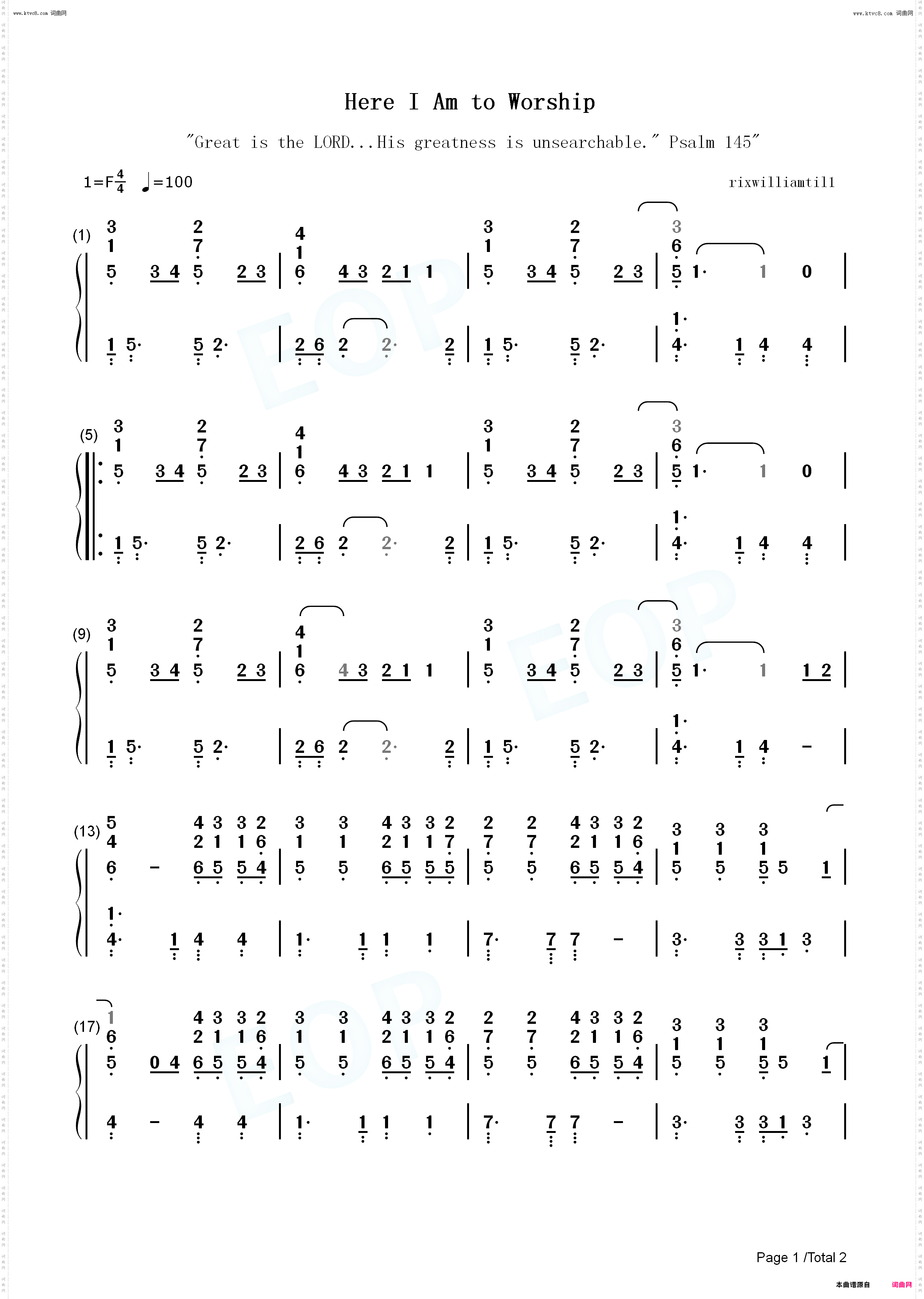 Here I Am to Worship