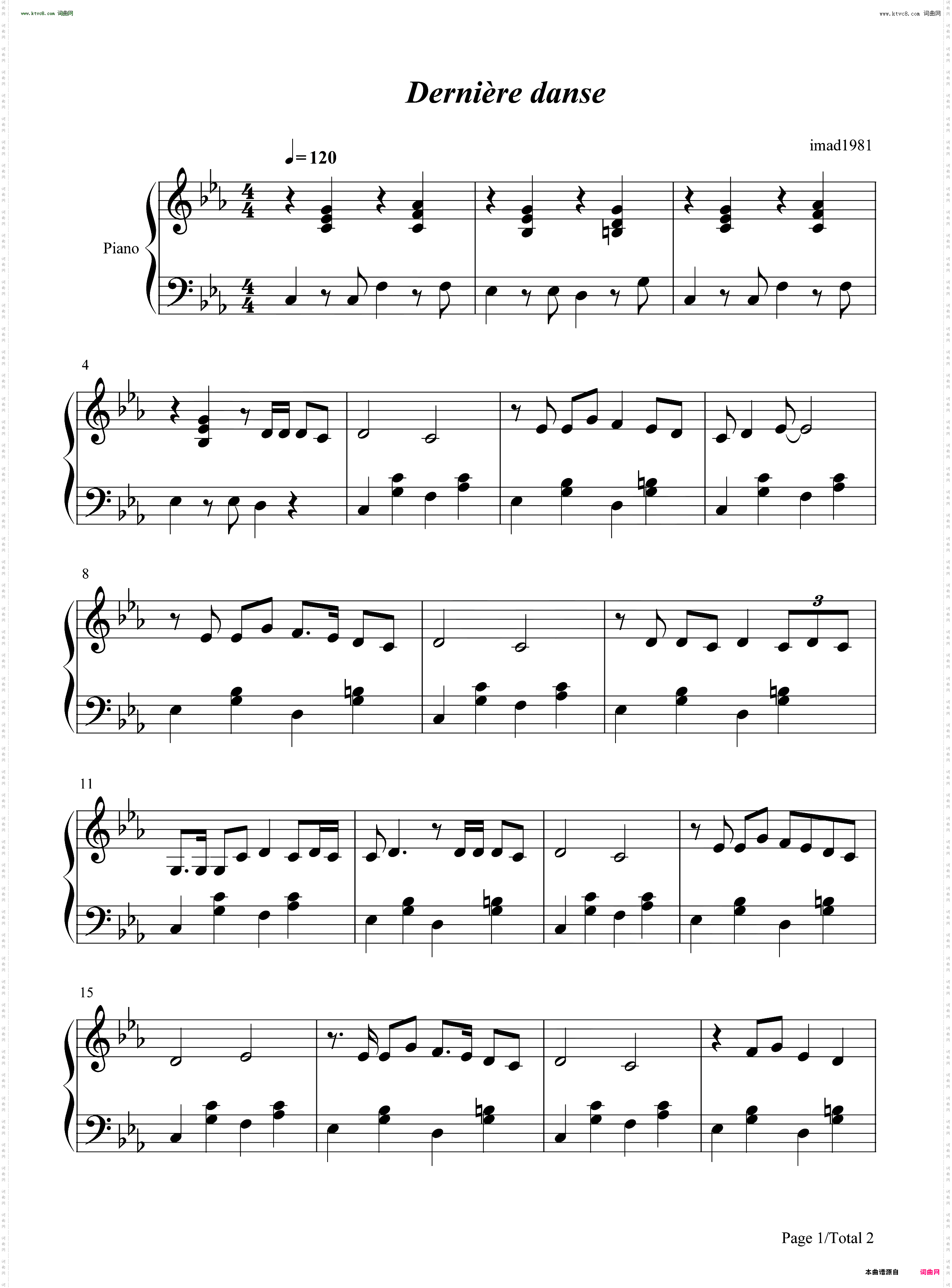Dernière danse-Last dance最后一支舞