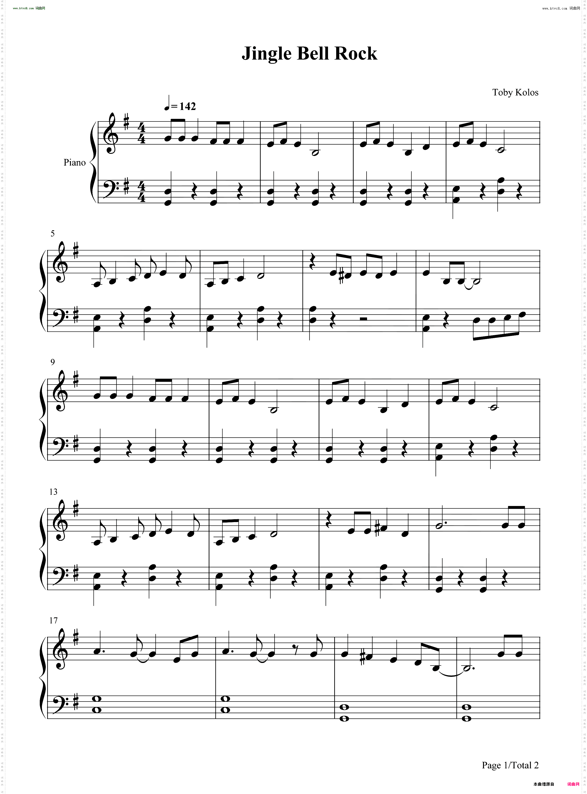 Jingle Bell Rock_简单版