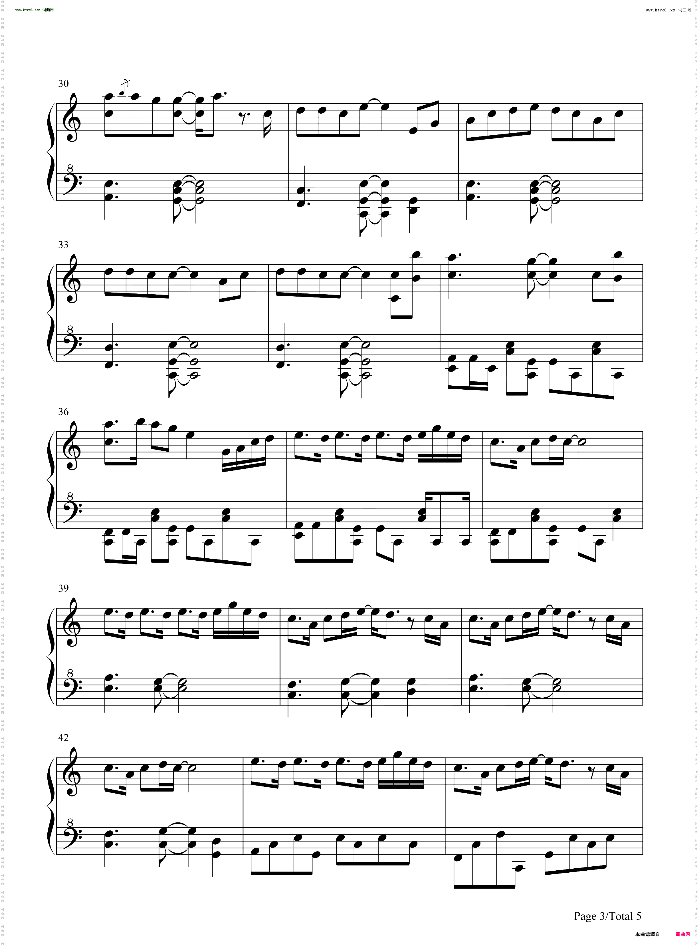 See You Again_钢琴简谱线谱