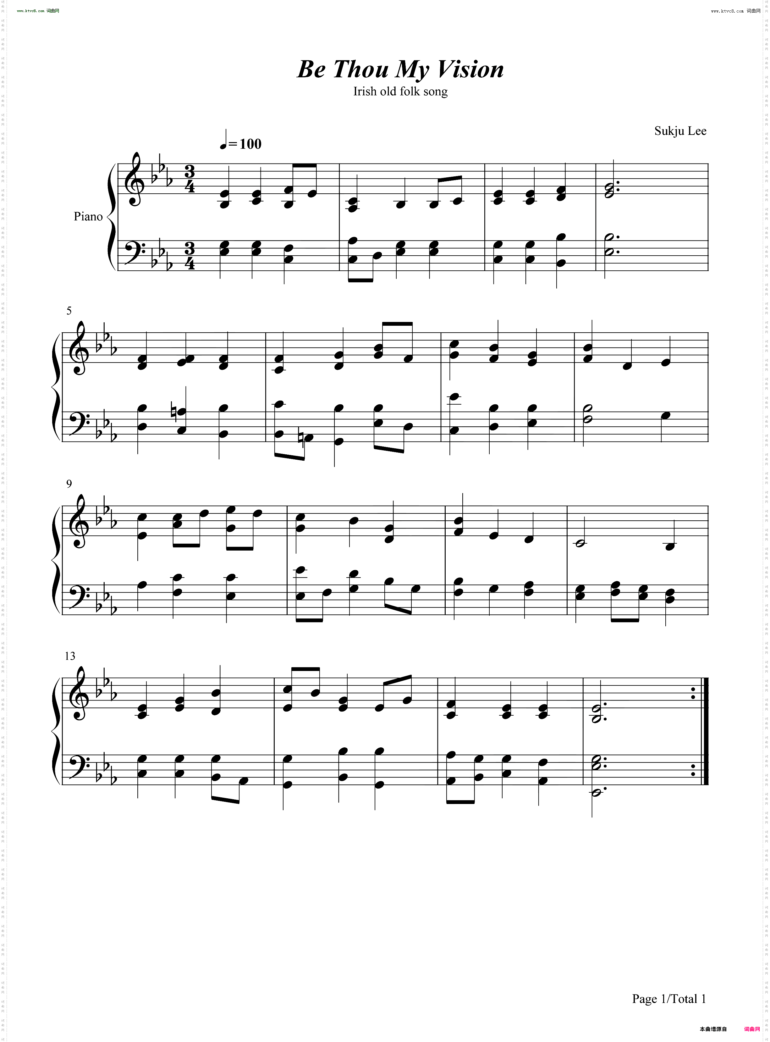 Be Thou My Vision-成为我异像-爱尔兰-Praise Song