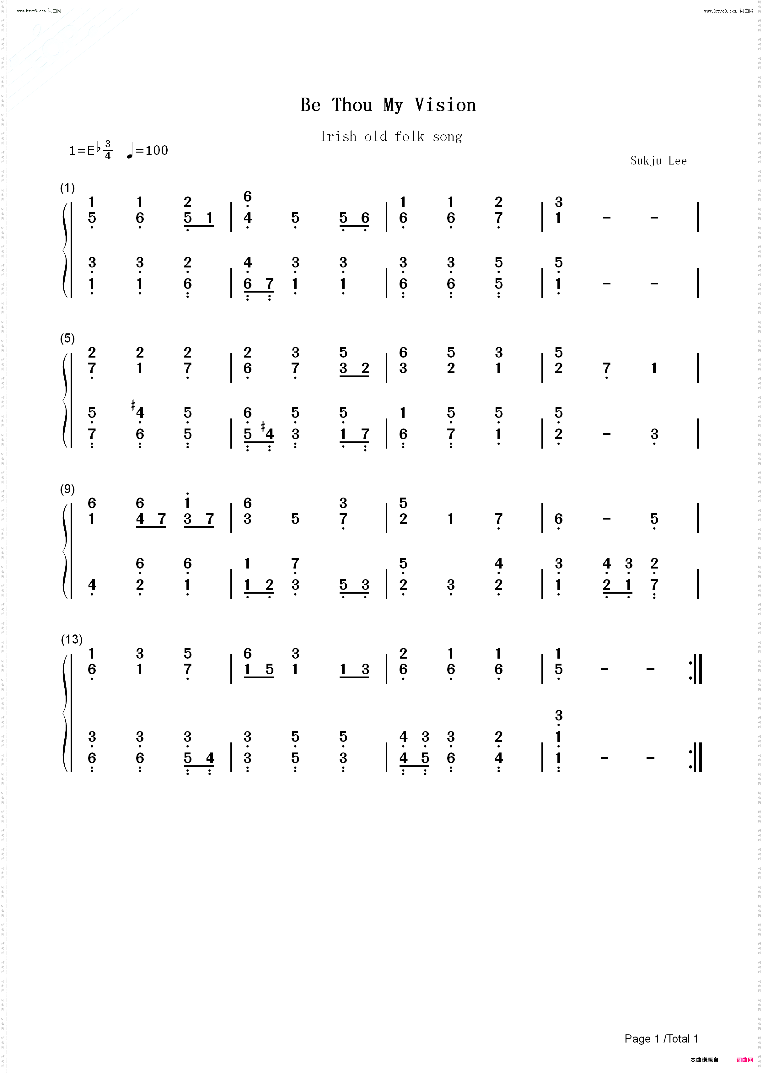 Be Thou My Vision-成为我异像-爱尔兰-Praise Song