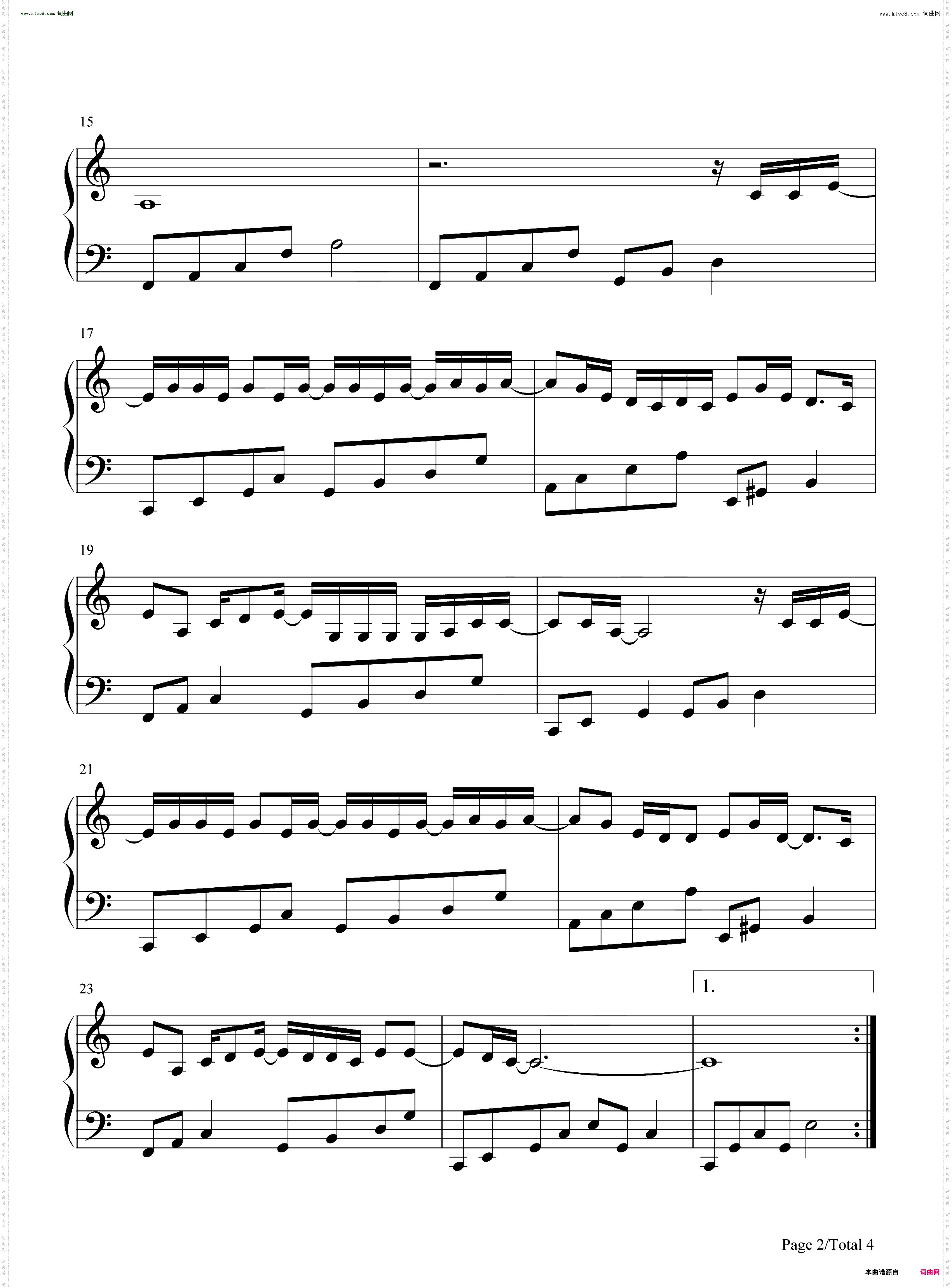 Free Loop_C调钢琴版-管不住的音符