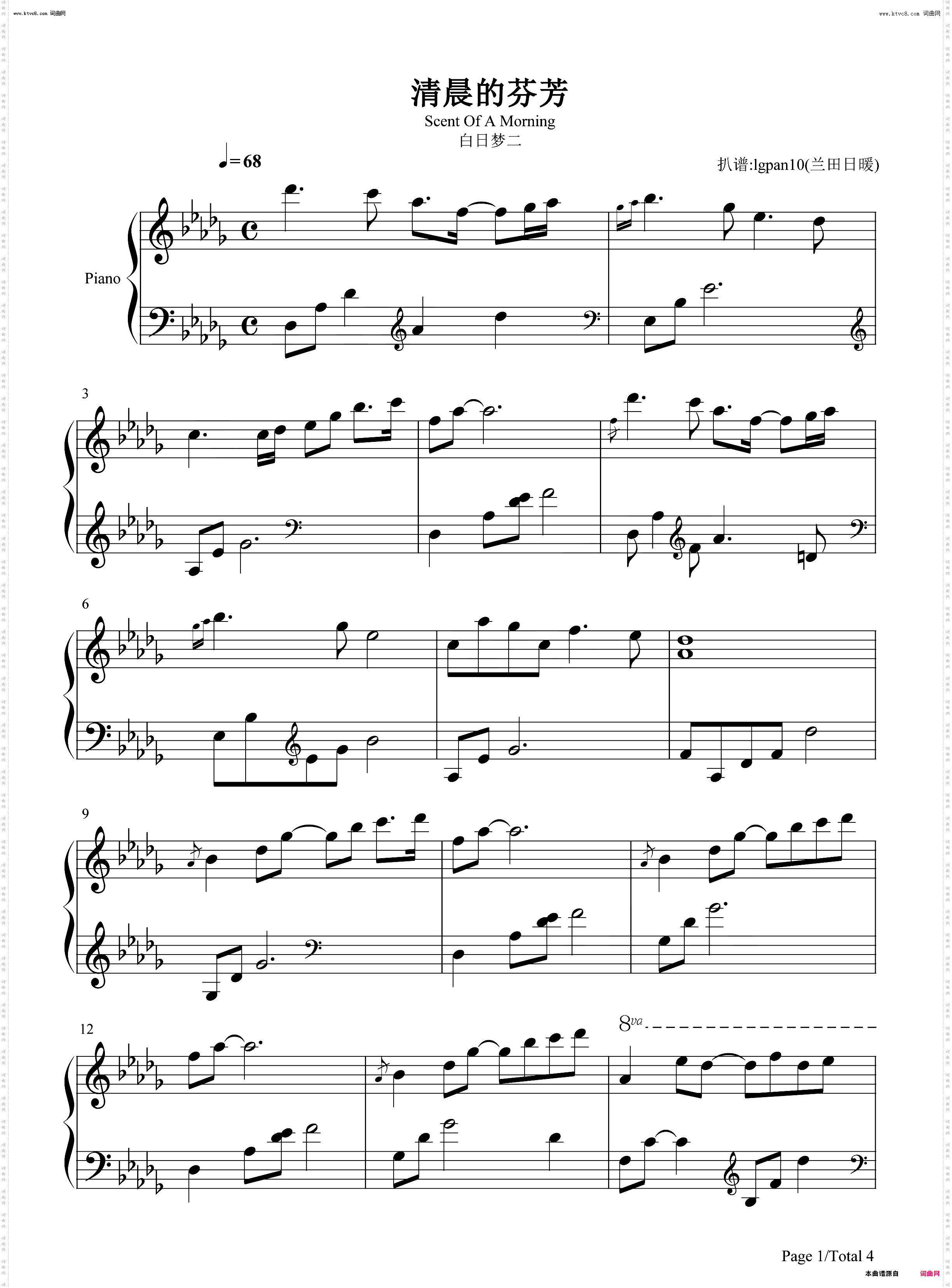 清晨的芬芳-Scent Of A Morning_功能谱