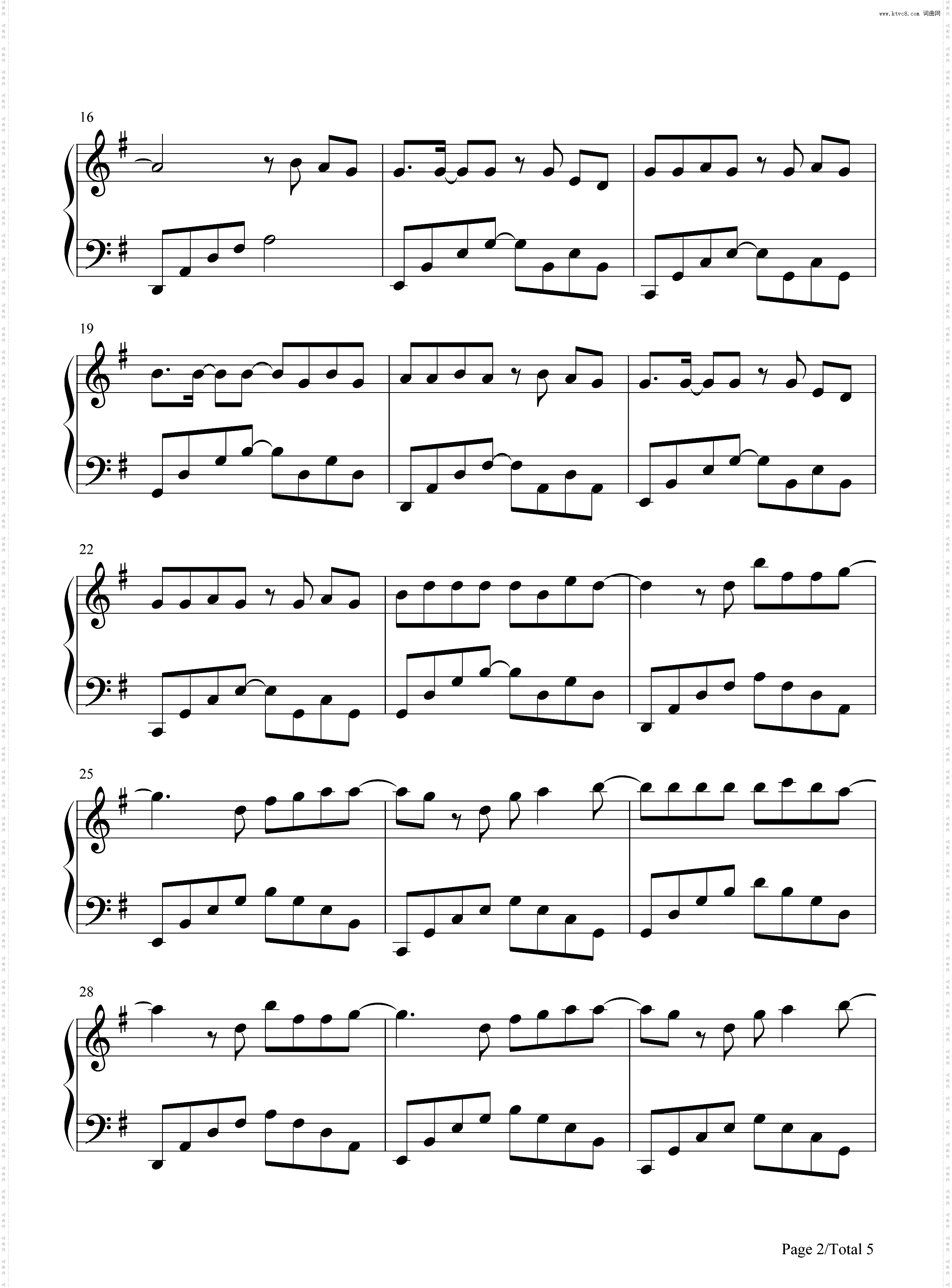 做自己的光，不需要太亮_钢琴简谱线谱