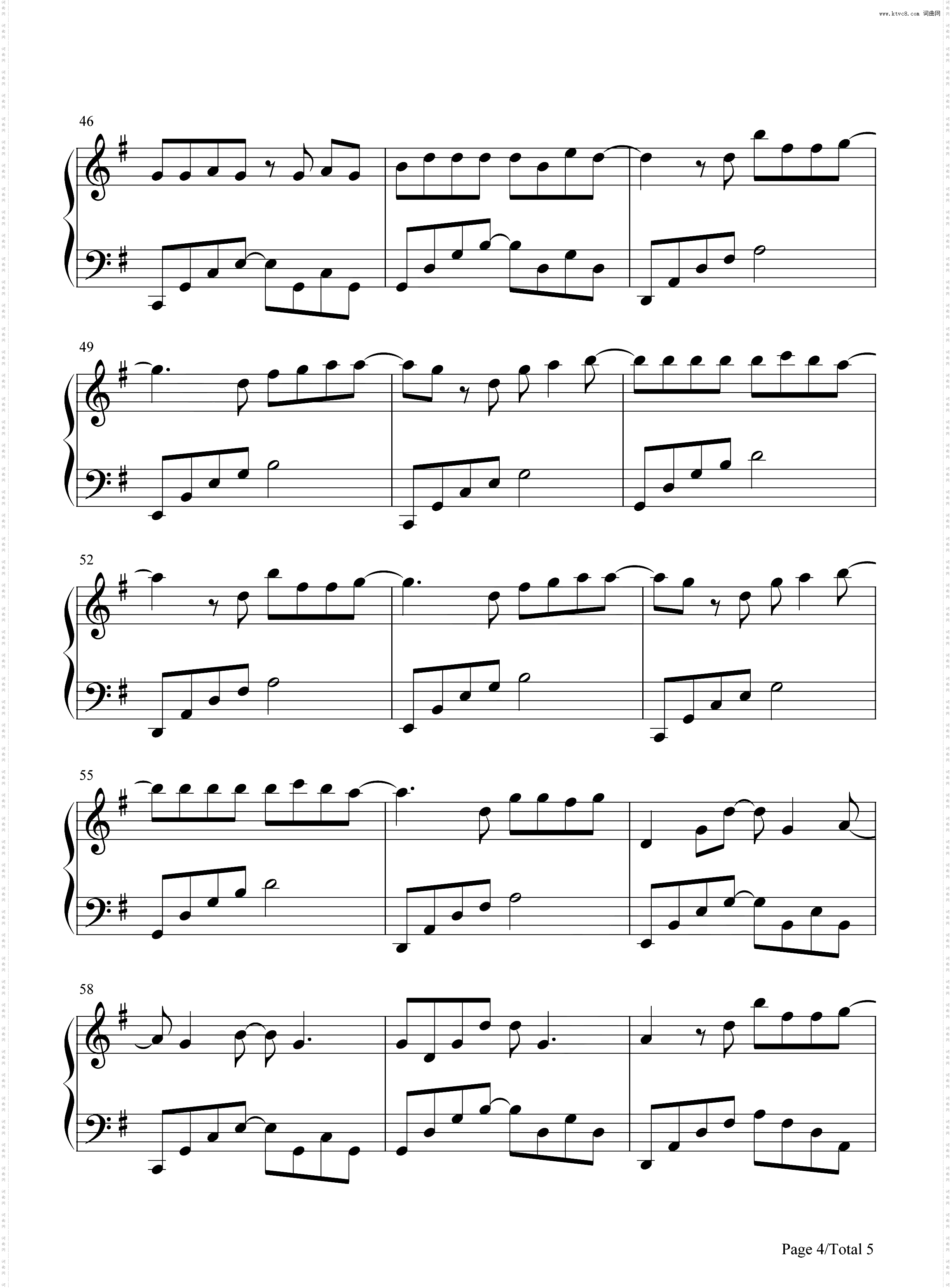 做自己的光，不需要太亮_钢琴简谱线谱