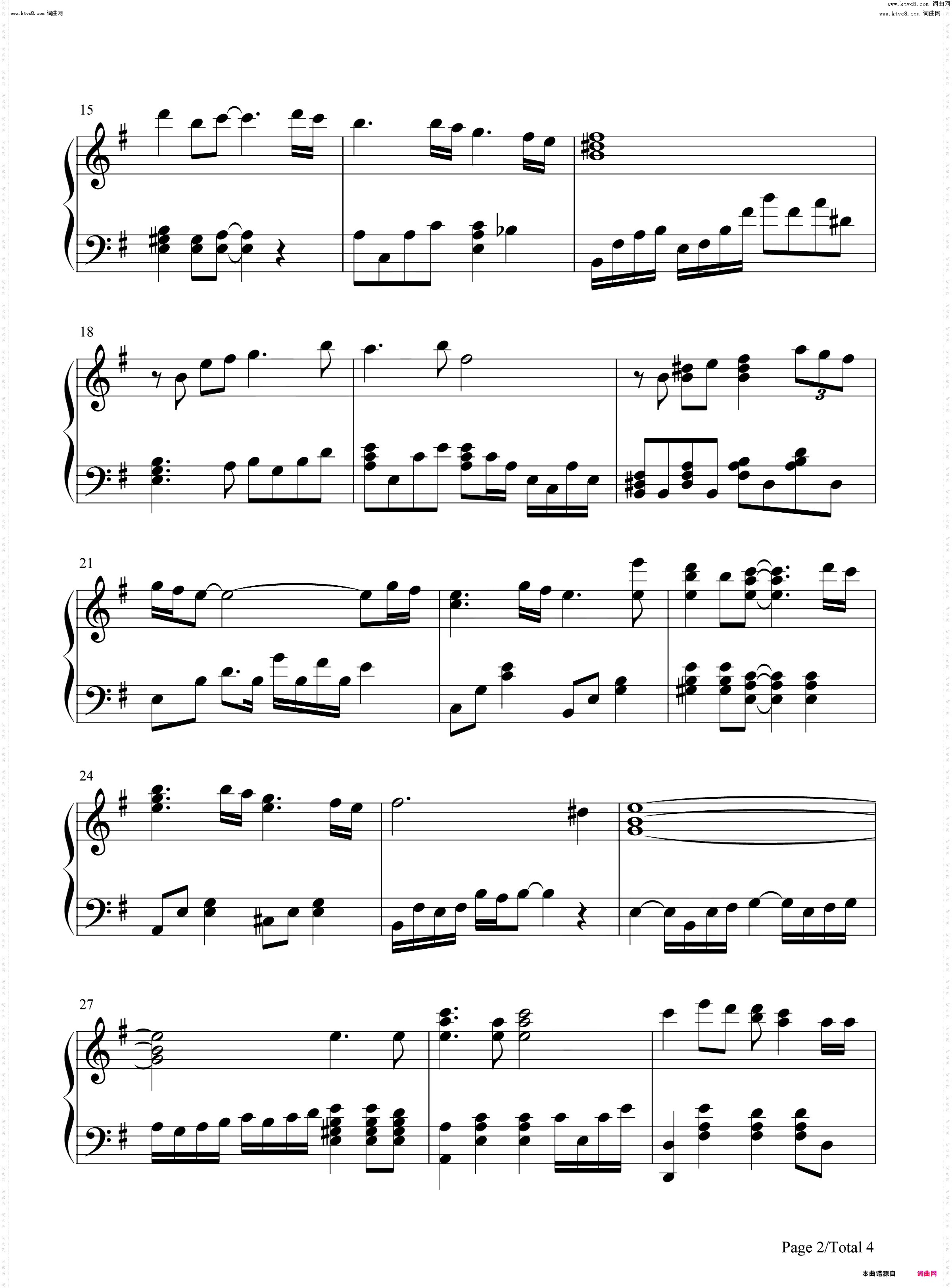 奔向未来的日子_英雄本色2主题曲钢琴简谱线谱