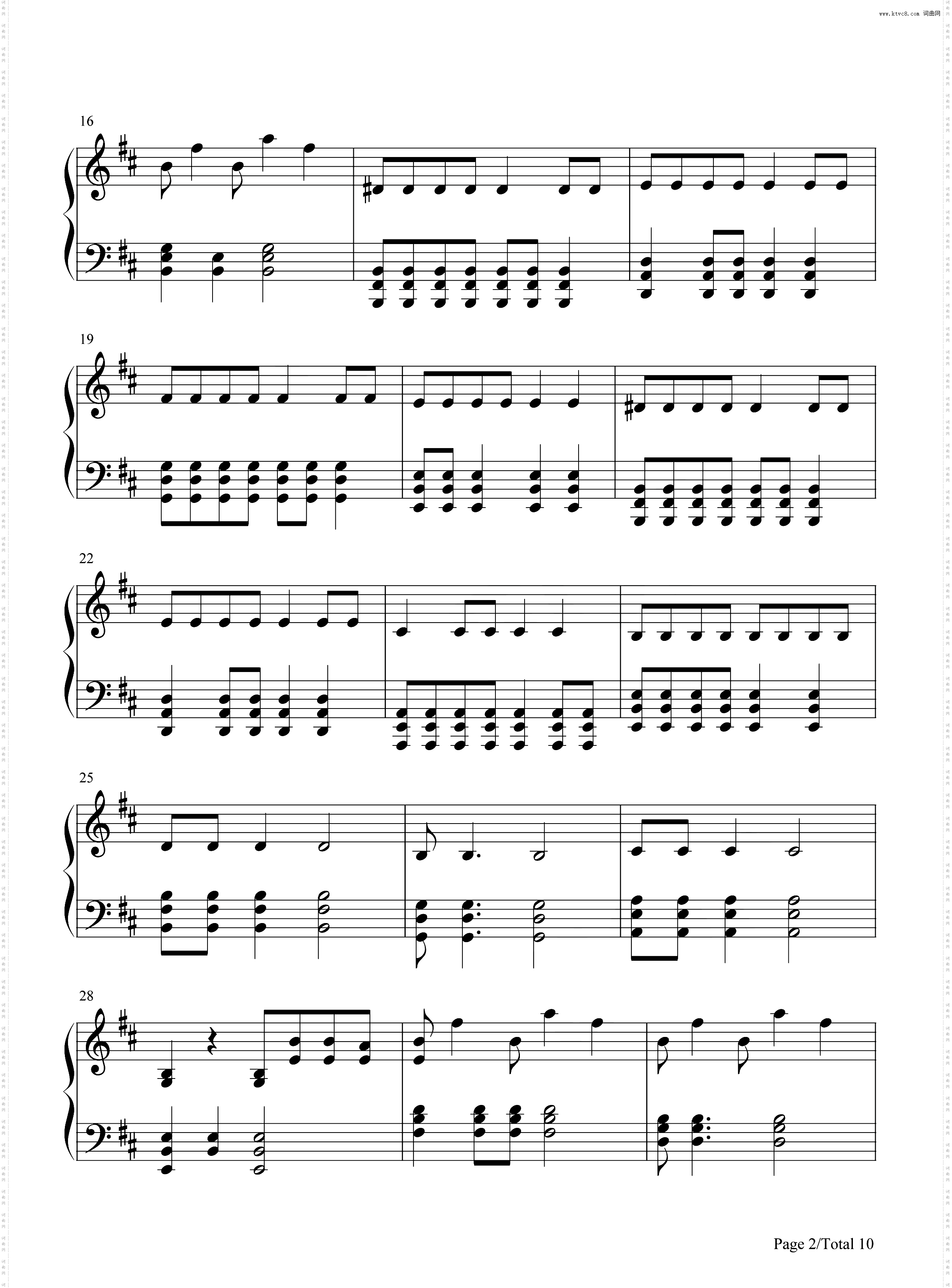 Somewhere I Belong_钢琴简谱线谱