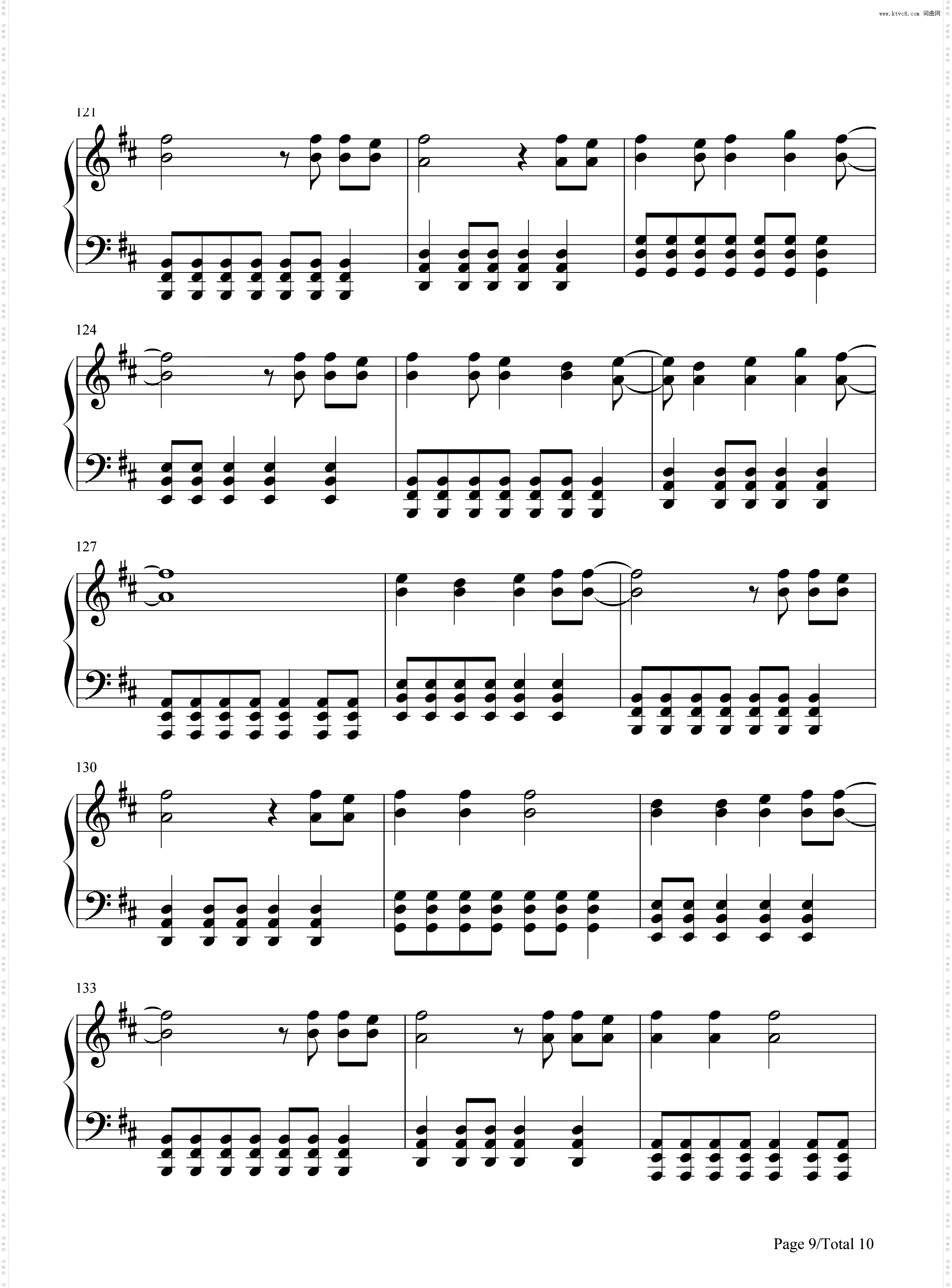 Somewhere I Belong_钢琴简谱线谱