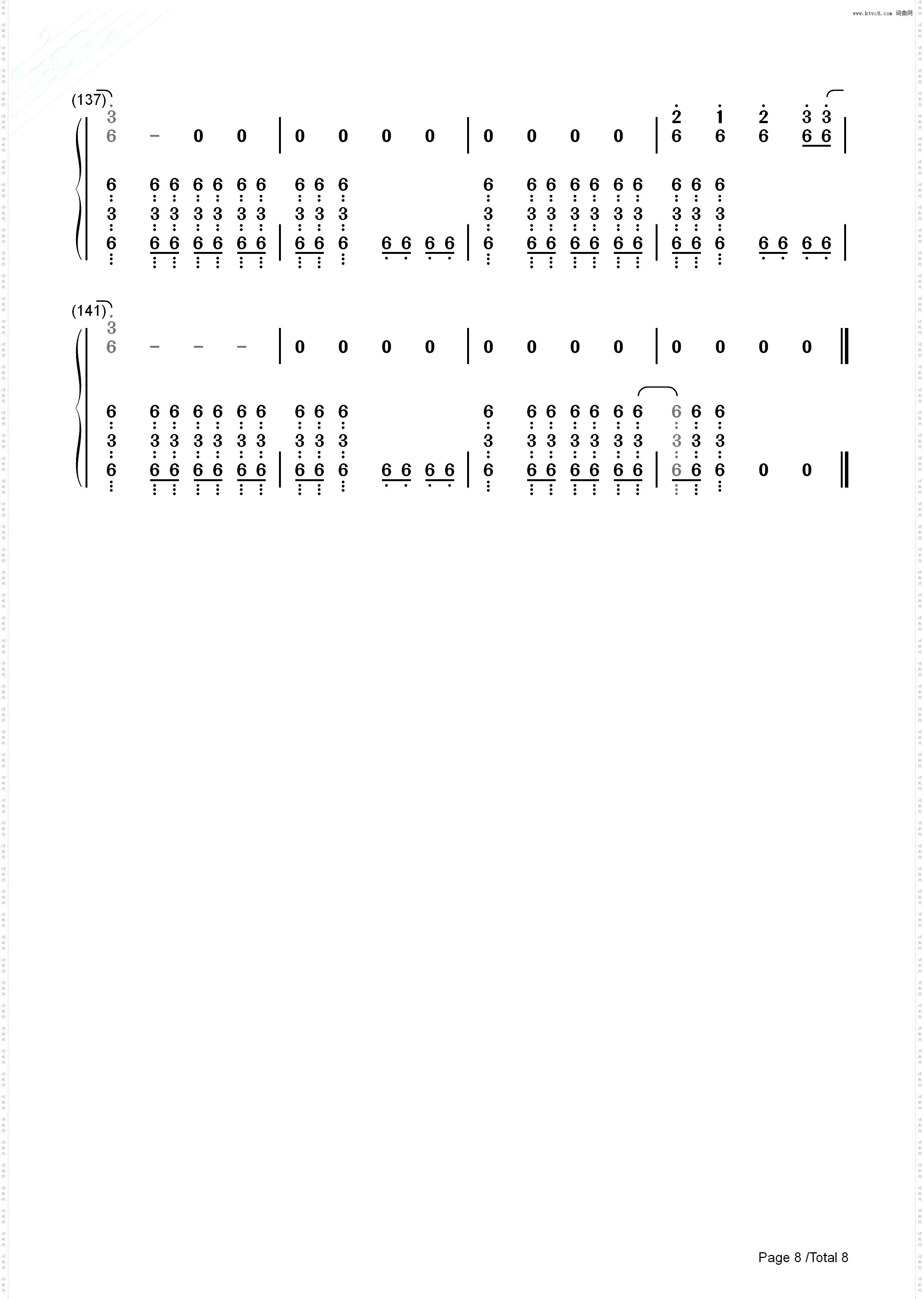 Somewhere I Belong_钢琴简谱线谱